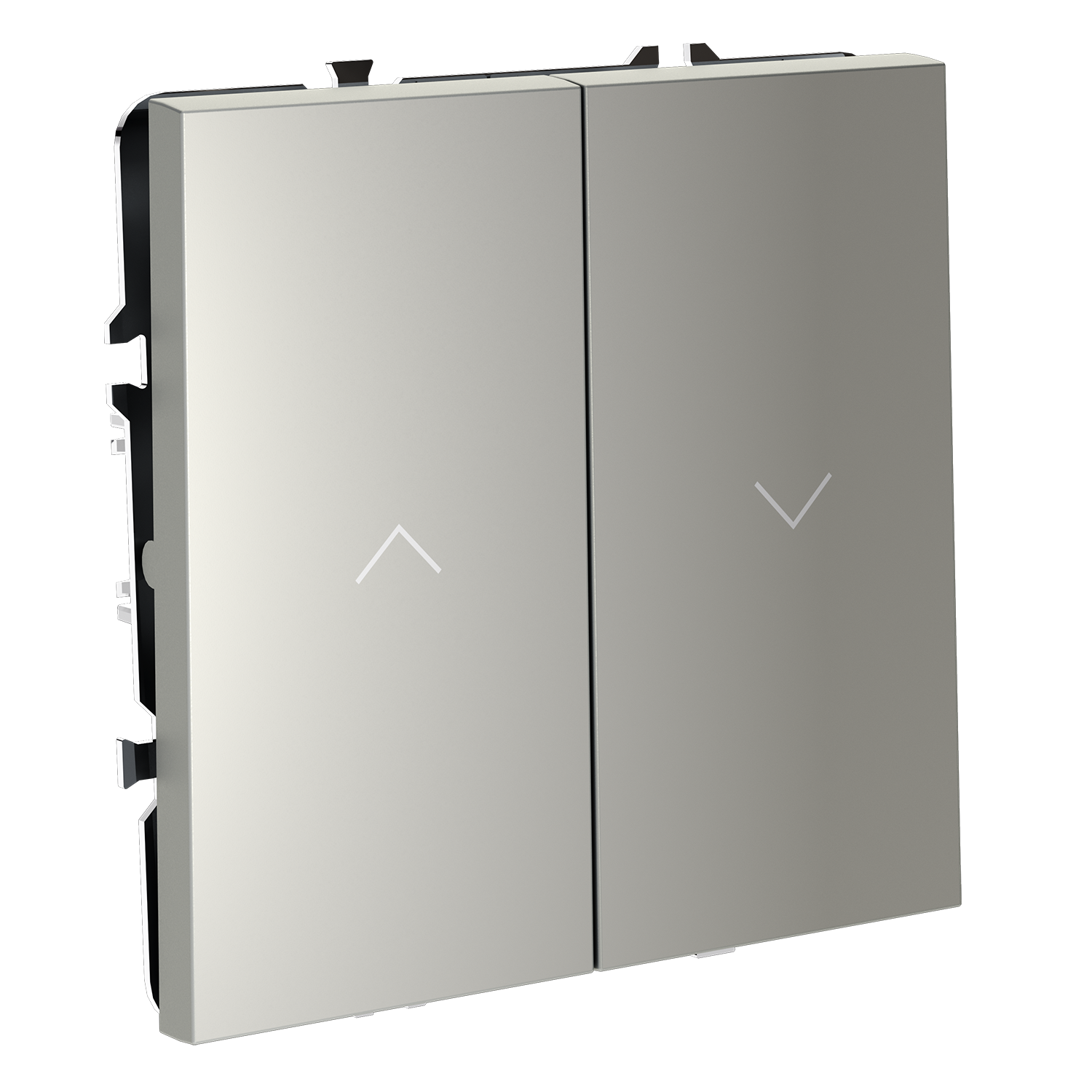 Выключатель встраиваемый для жалюзи 10А, сталь Voltum S70 VLS020705, Пластик Soft touch