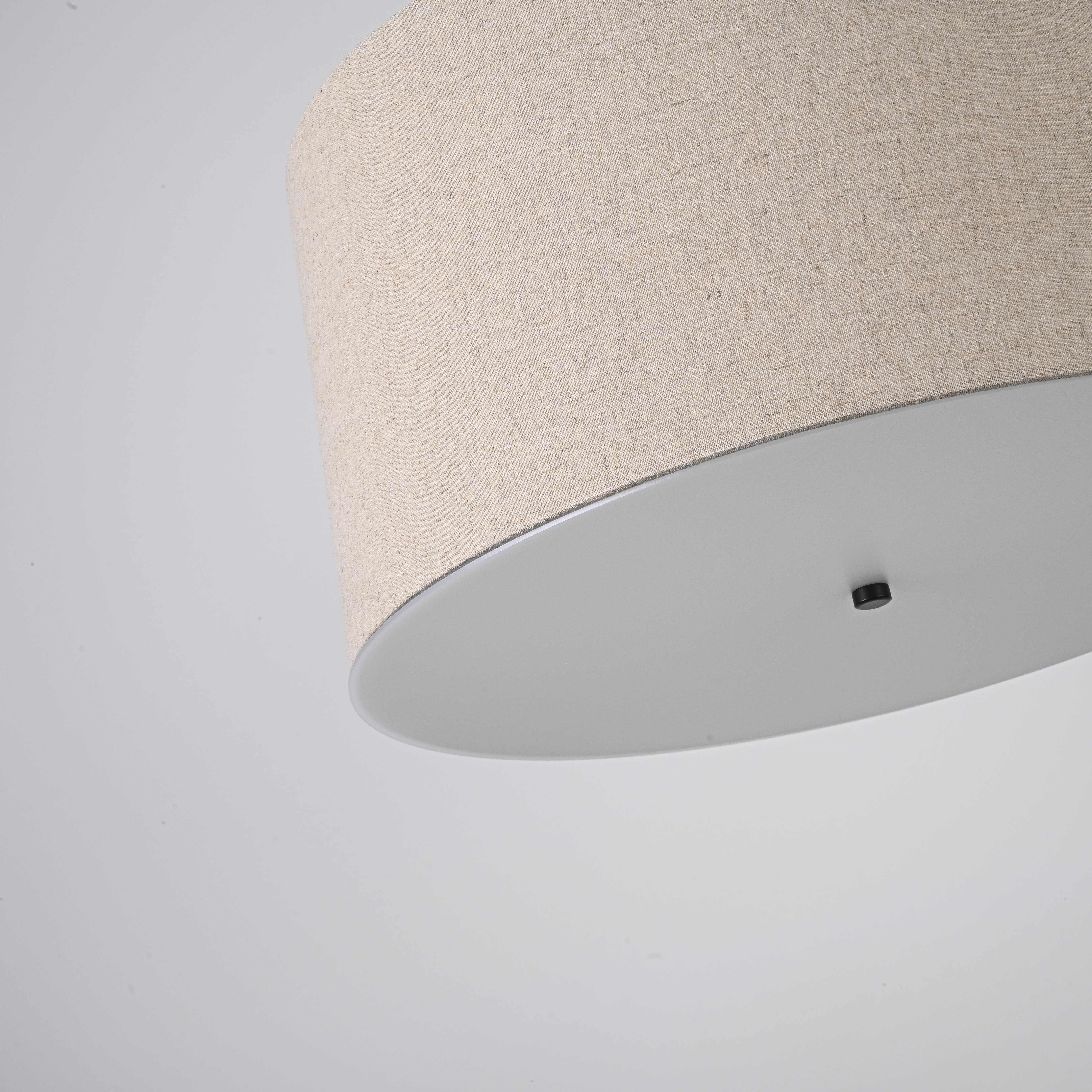 Подвесной светильник RH ROUND Linen Shade Pendant 50*50*25 см, 3*E27*60W, ImperiumLoft 40.1557, Коричневый