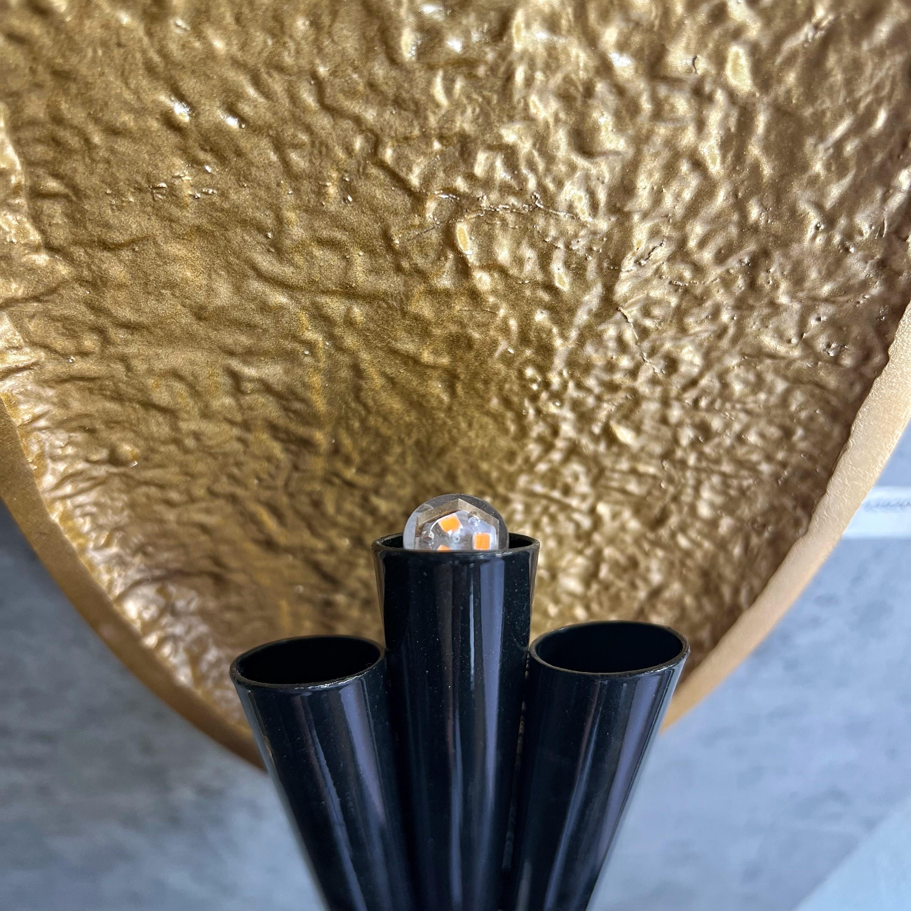 Бра Corrugation Gold 20*18*18 см, 2*G9*40W, ImperiumLoft 44.642, Чёрный, Золотистый, Серебристый