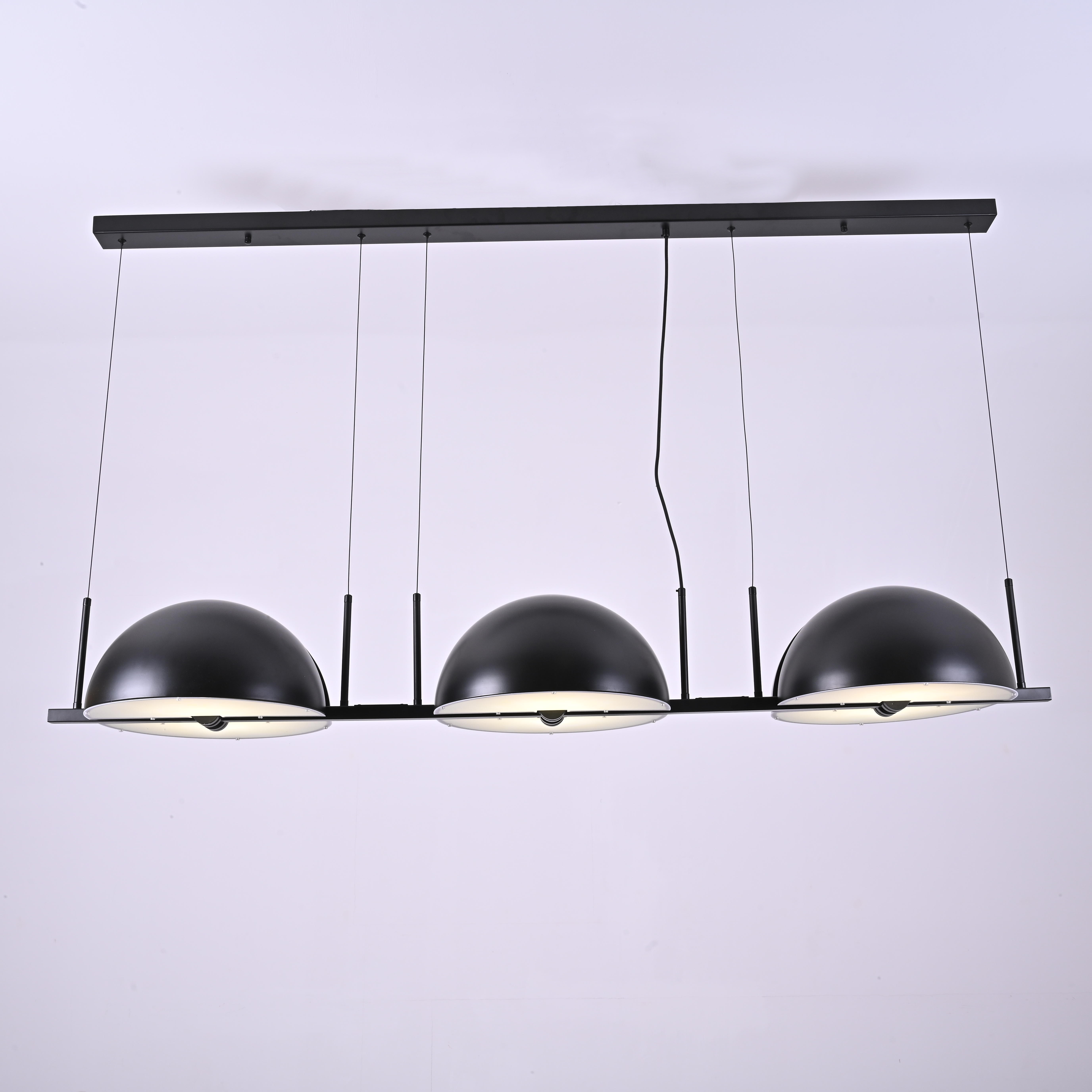 Подвесной светильник Trapeze Triplette by oblure 150*35*37 см, 6*E27*60W, ImperiumLoft 40.962, Чёрный