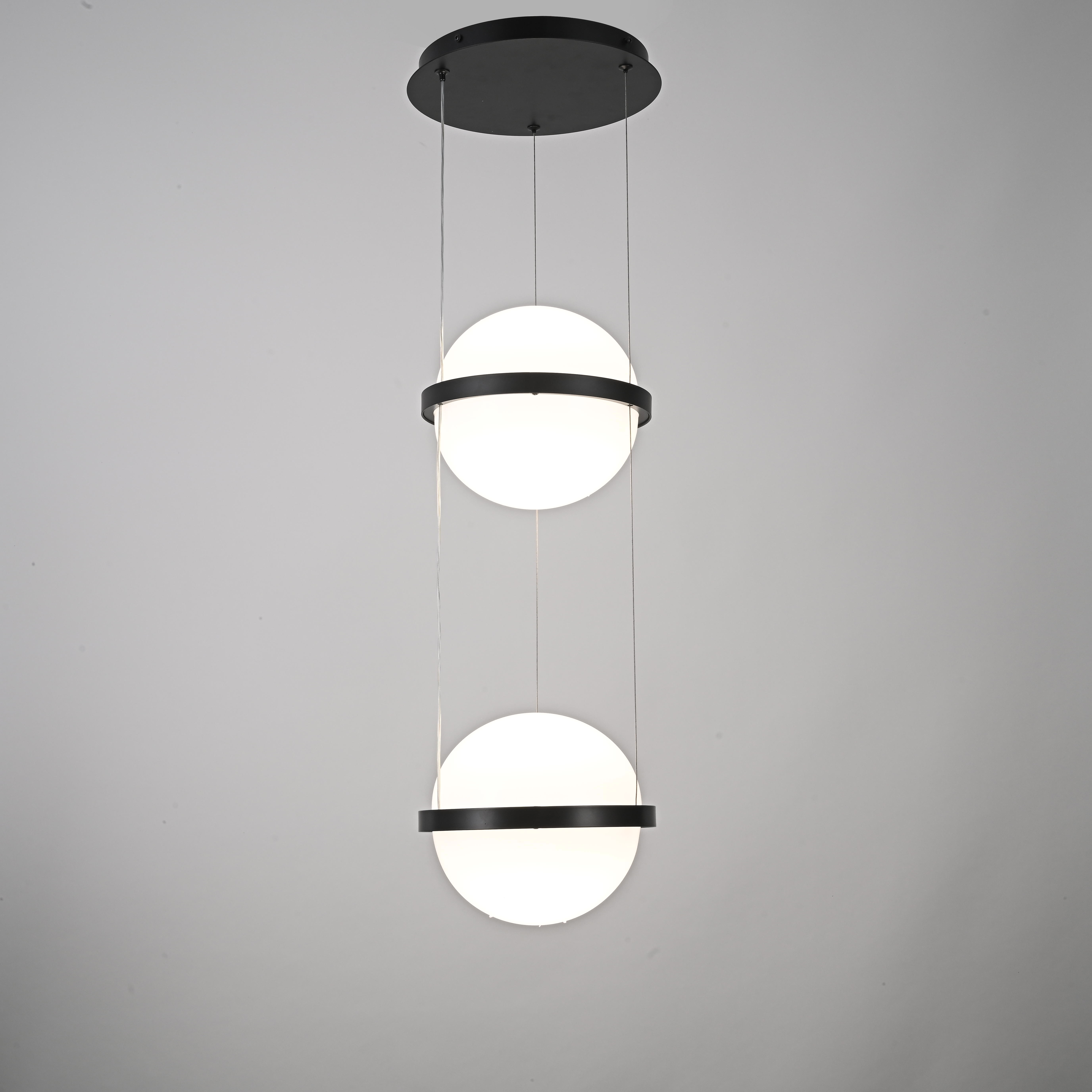 Подвесной светильник PALMA Wall lamp 2 шара 20*20*250 см, 2*G9*40W, ImperiumLoft 22.93727, Серый
