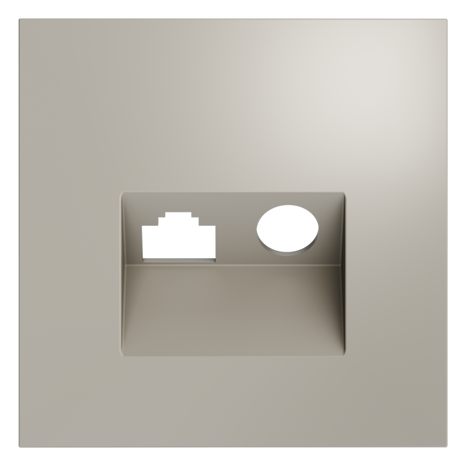 Накладка для розетки TV+RJ45 кат. 6, кашемир Voltum S70 VLS002703, Пластик Soft touch