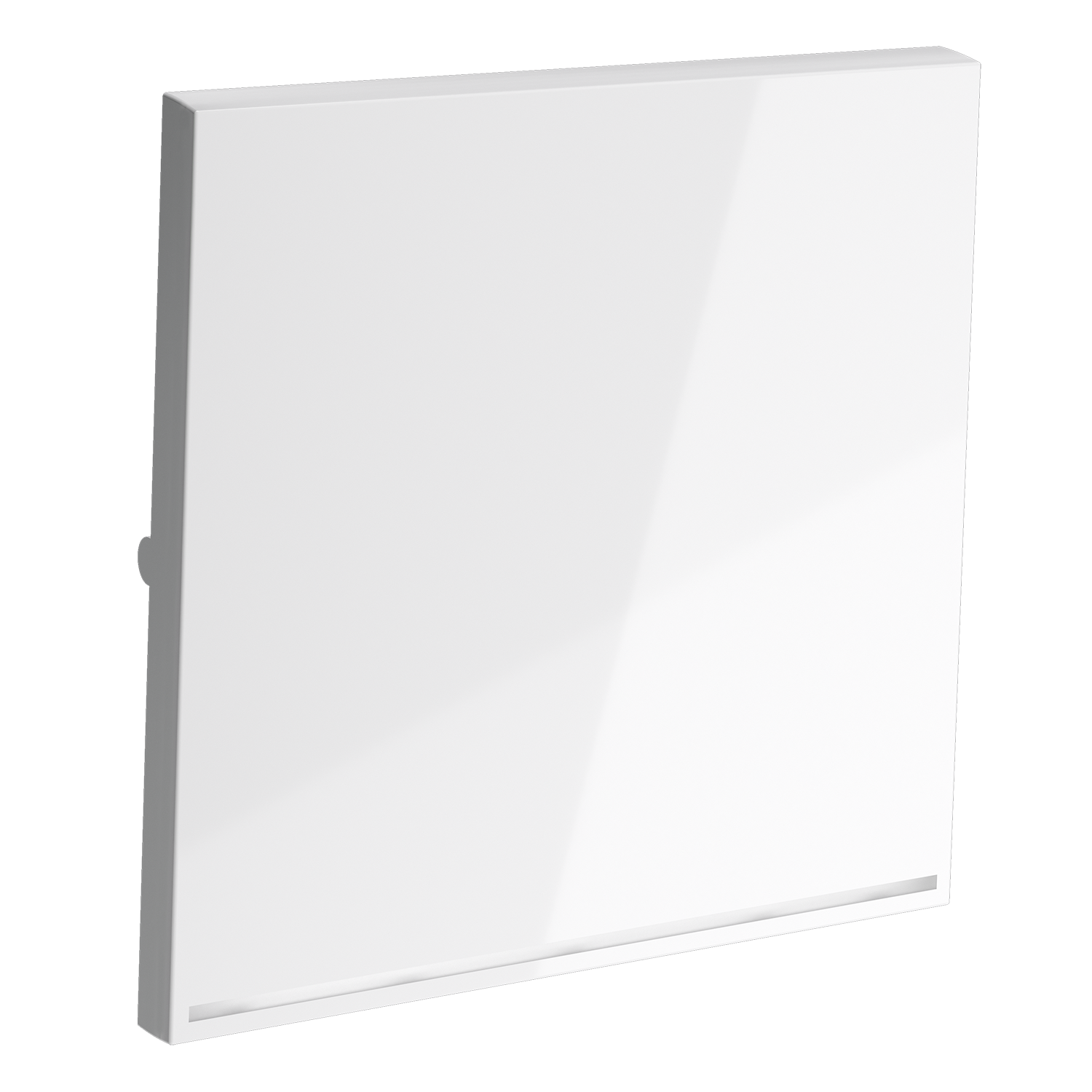 Клавиша для выключателя/переключателя одноклавишного с подсветкой, белый глянцевый Voltum S70 VLS000201, Пластик глянцевая