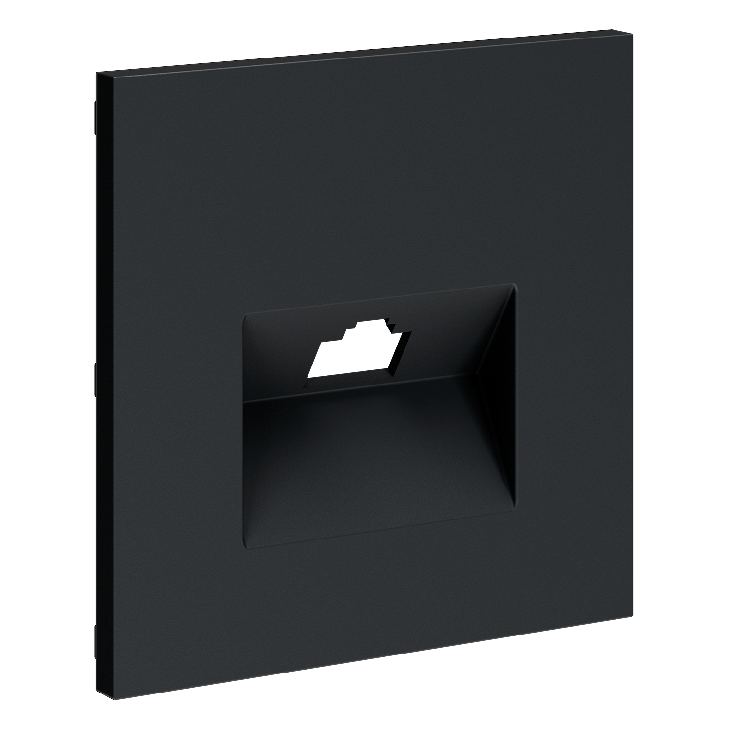 Накладка для розетки компьютерной RJ45 кат.6, графит Voltum S70 VLS001307, Пластик Soft touch