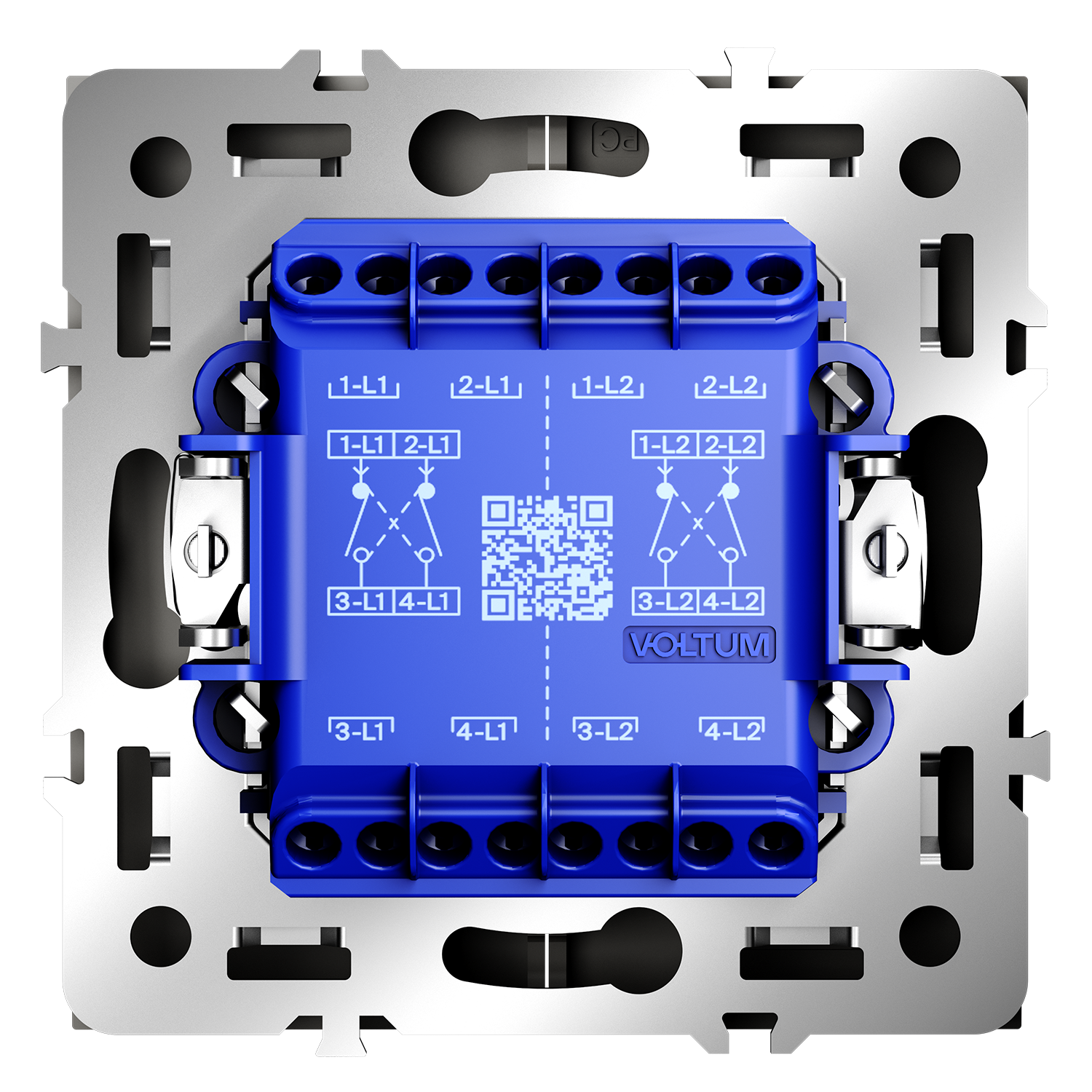 Перекрестный переключатель встраиваемый двухклавишный 10А, кашемир Voltum S70 VLS020503, Пластик Soft touch