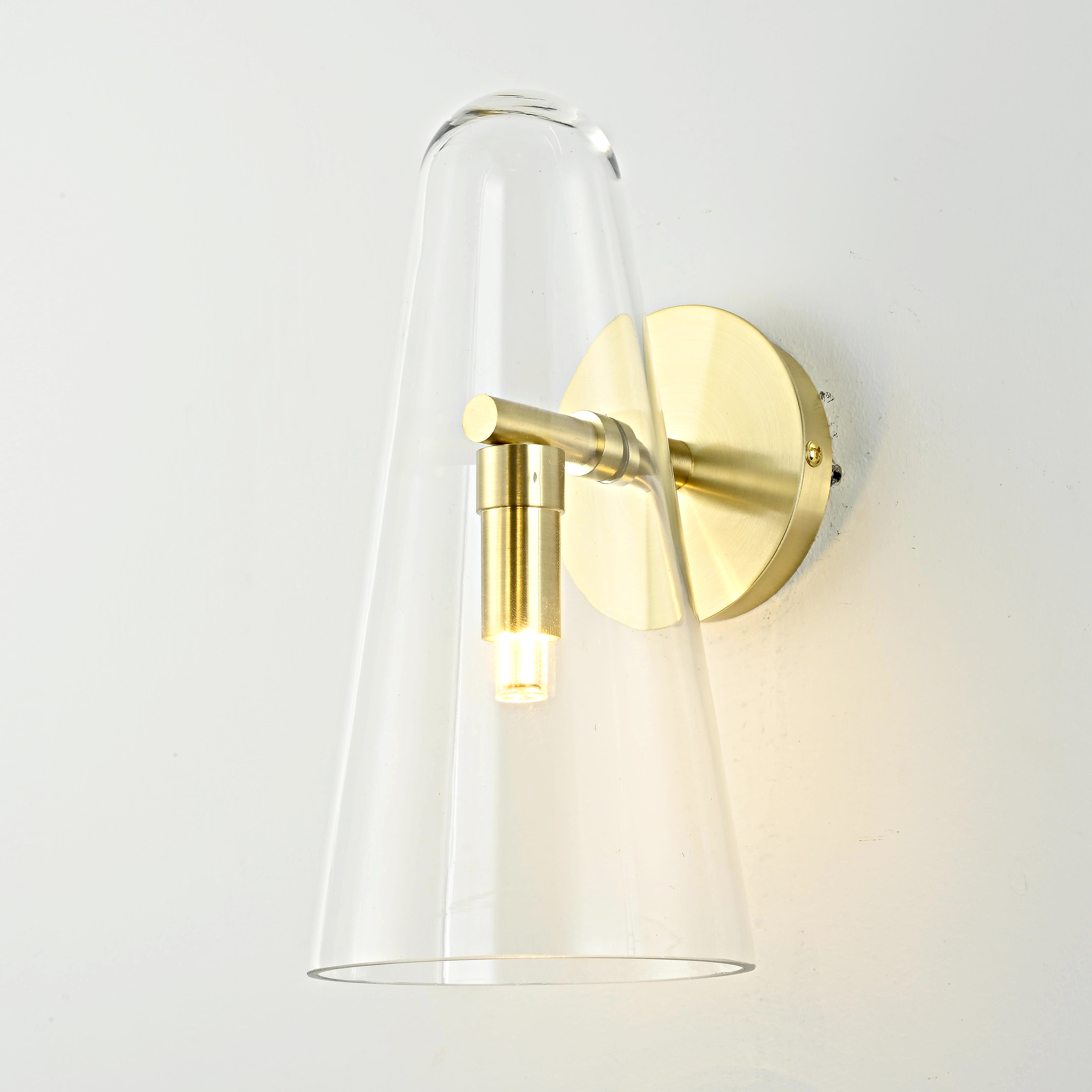 Бра Доми Sconce Transparent 22*19*19 см, 1*G9*40W, ImperiumLoft 44.1075-0, Золотистый