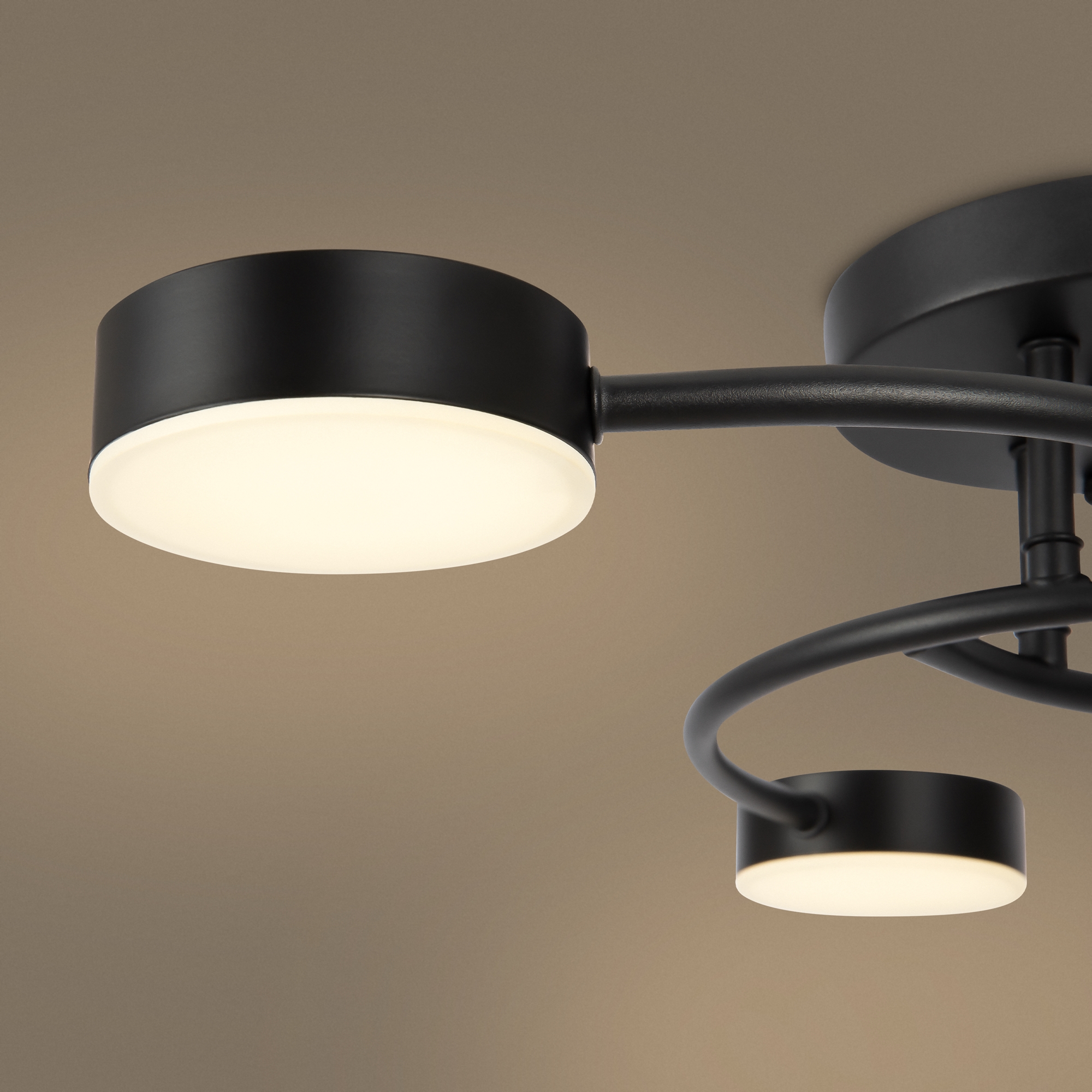Потолочный светильник 48*48*15-15 см, *LED*6W, 4000K, Freya  FR6048CL-L6B, Черный