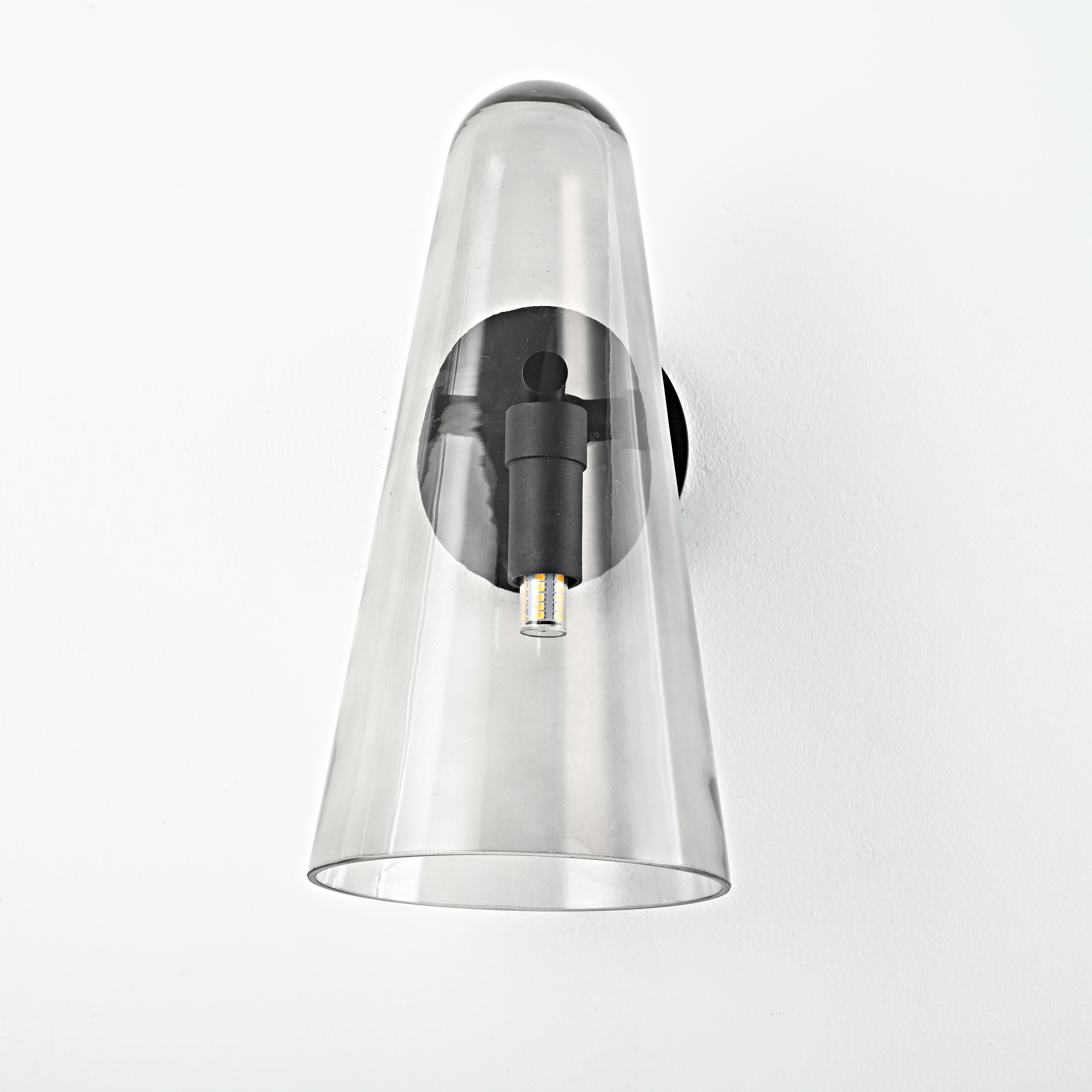 Бра Доми Sconce Smoky 13*13*26 см, 1*G9*40W, ImperiumLoft 44.1074-0, Чёрный