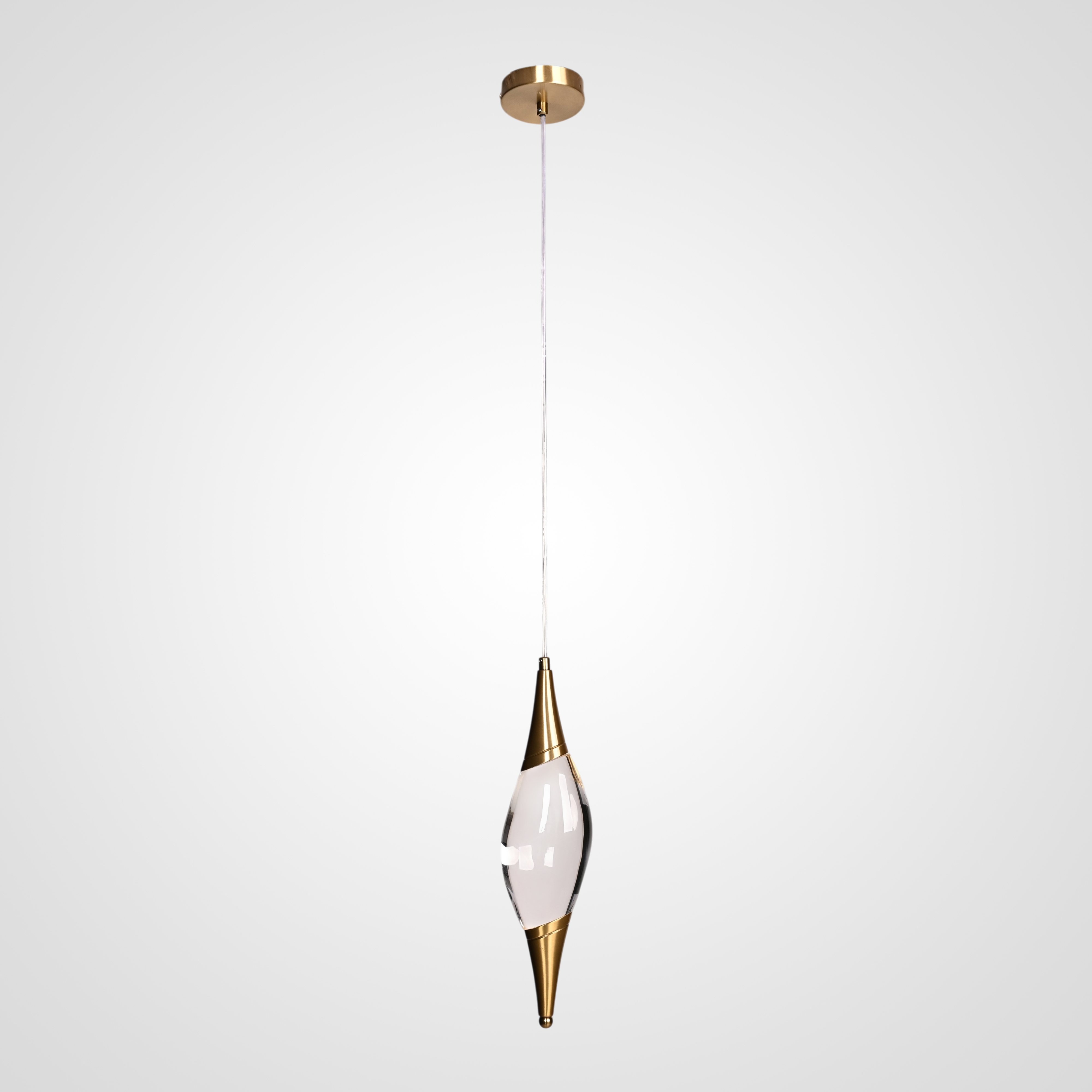 Подвесной светильник FAME B Прозрачный 9*9*45 см, 1*LED*6W, 3000, 4000, 5000K, ImperiumLoft fame-b01, Бронзовый