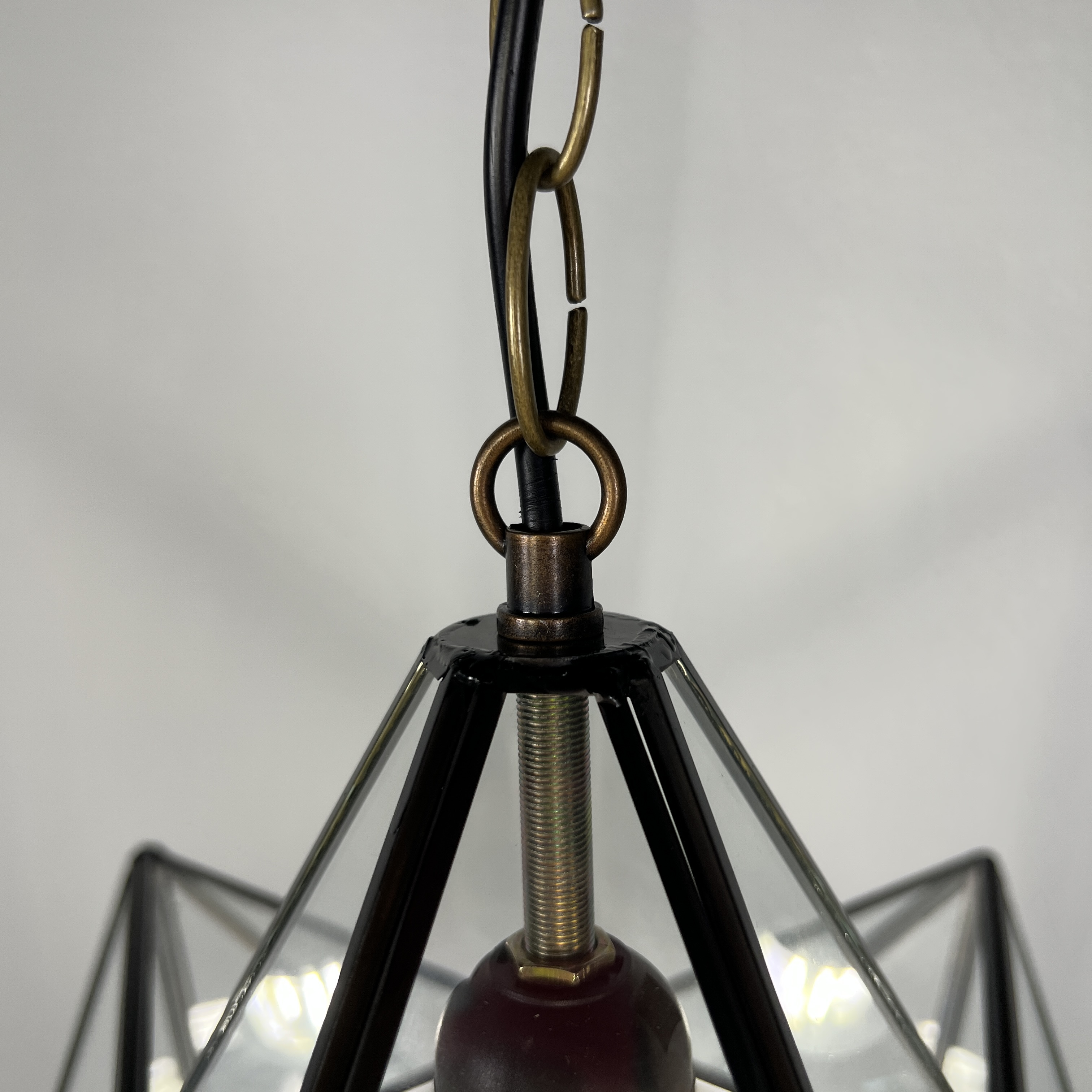 Люстра Black Star Clear Glass 40 см 40*40*42 см, 1*E27*60W, ImperiumLoft 101314-26, Чёрный