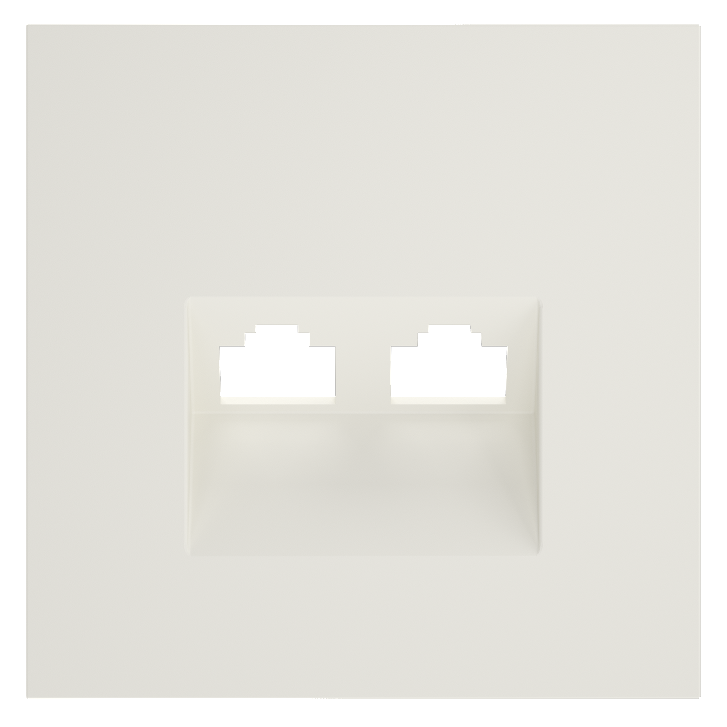 Накладка для розетки компьютерной двойной RJ45+RJ45 кат.6, S70, хлопок Voltum VLS001413