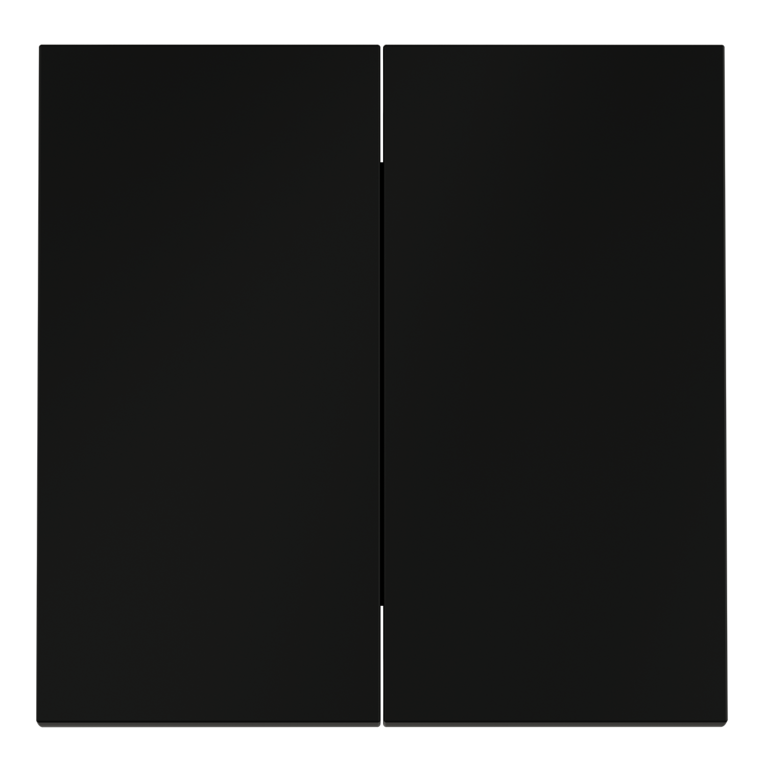 Клавиши для выключателя/переключателя двухклавишного, черный матовый Voltum S70 VLS000308, Пластик Soft touch