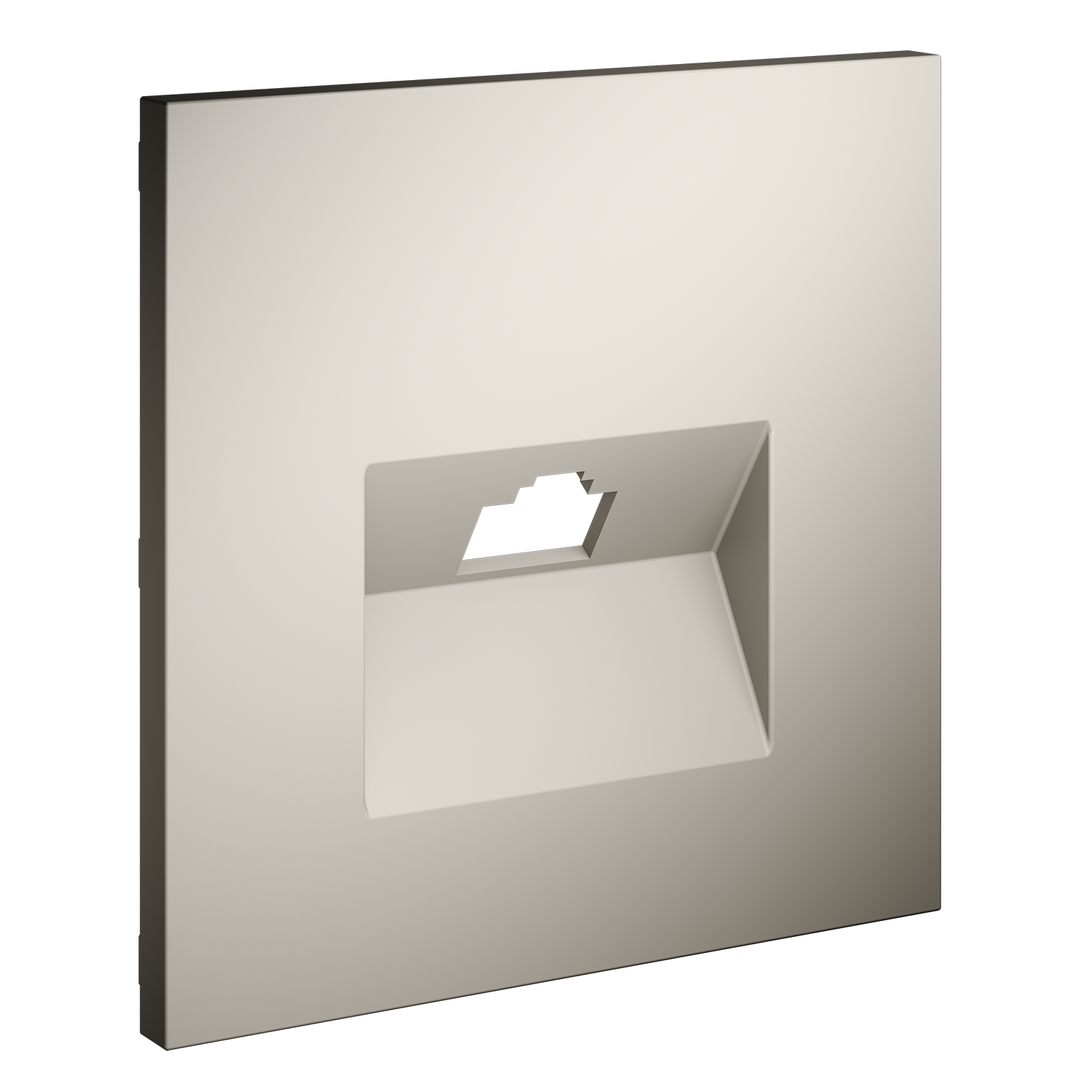 Накладка для розетки компьютерной RJ45 кат.6, кашемир Voltum S70 VLS001303, Пластик Soft touch