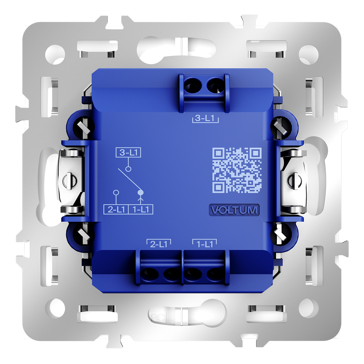 Выключатель встраиваемый для жалюзи 10А, белый глянцевый Voltum S70 VLS020701, Пластик глянцевая