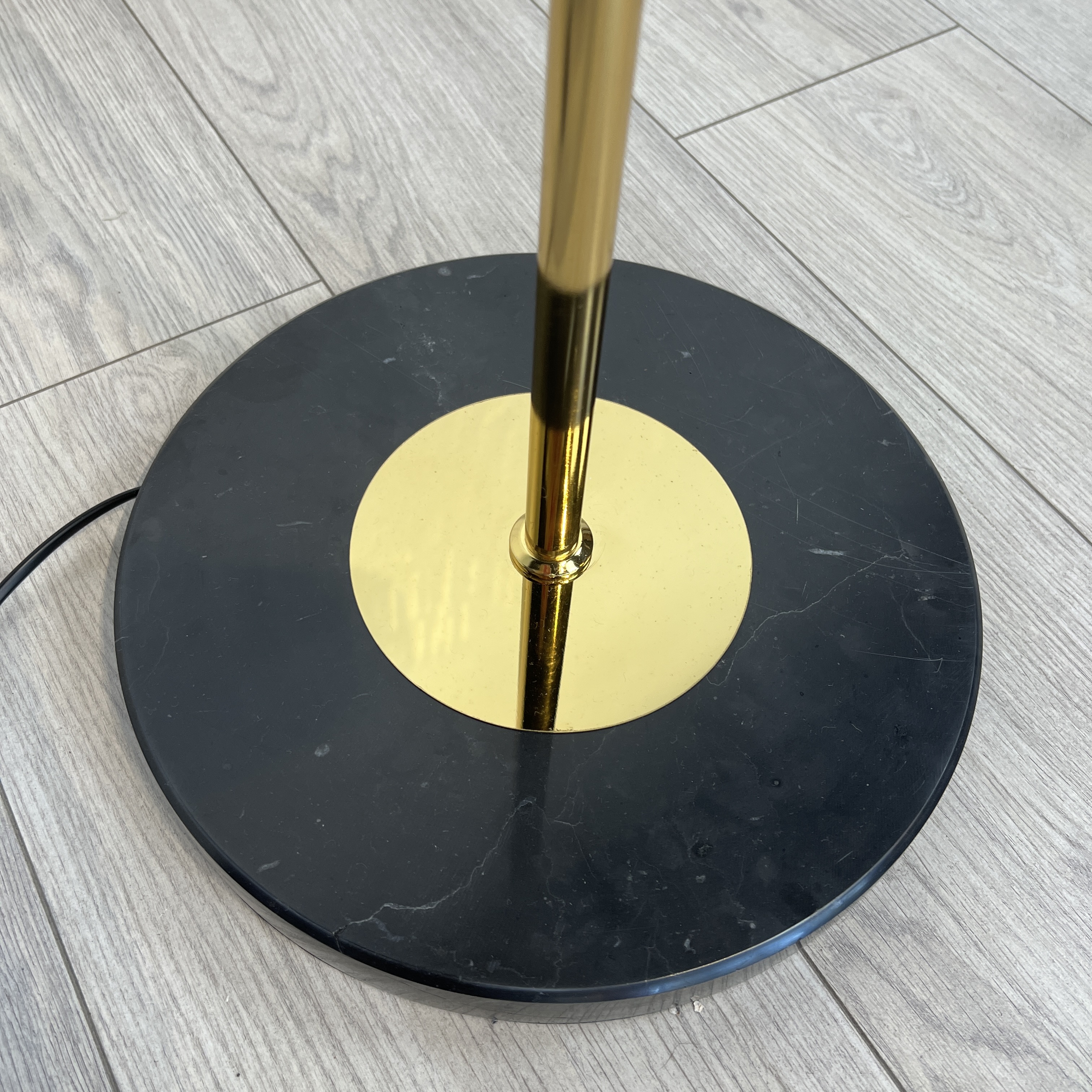 Торшер RH 1920S Odeon Clear Glass Floor Lamp GOLD 50*50*50 см, 4*E14*40W, ImperiumLoft 241415-22, Золотистый, Чёрный
