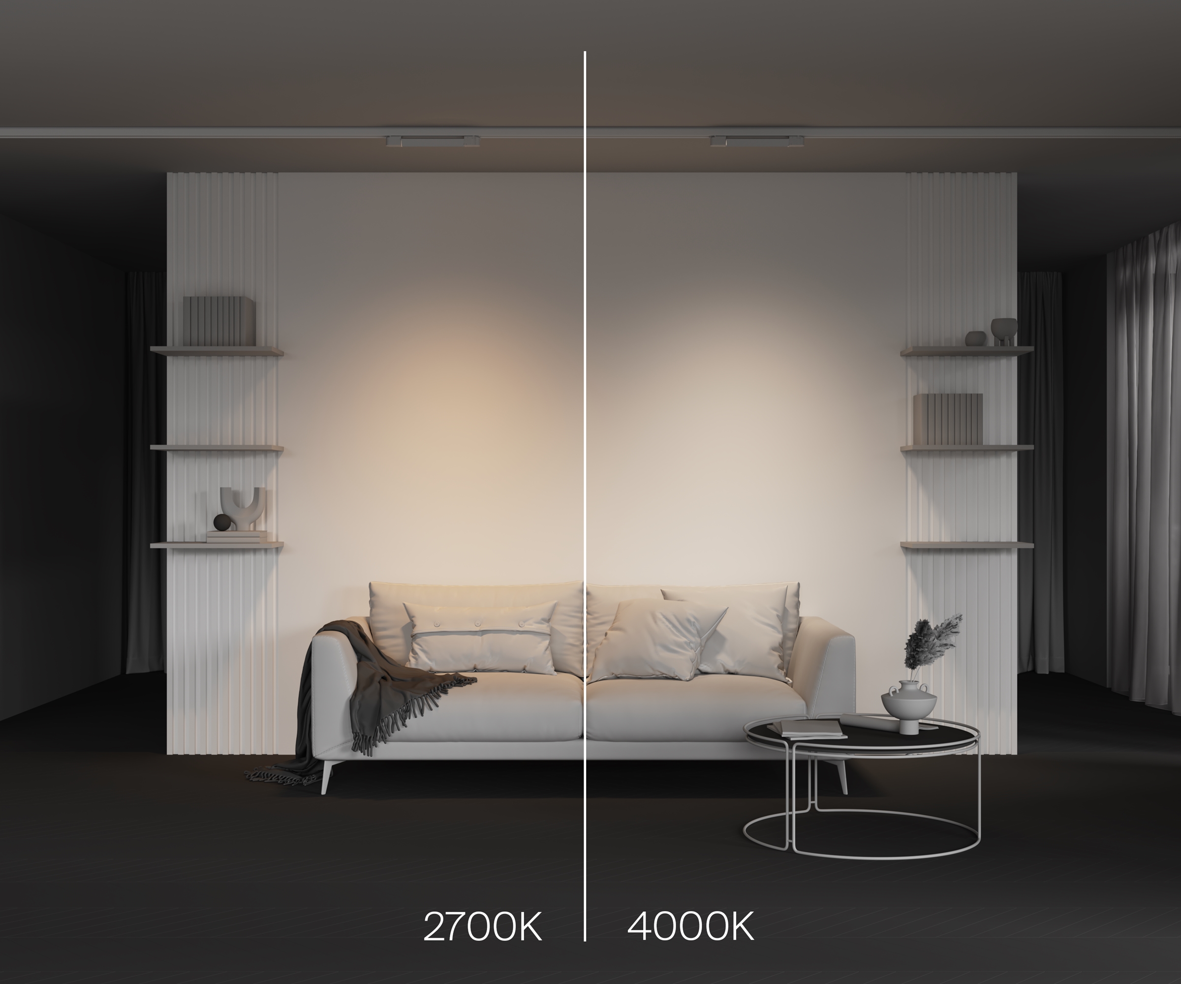 Трековый светильник 34,5*3,5*-6 см, *LED*10W, 2700K, Maytoni Technical Basis TR196-3-10W2.7K-W(N), Белый