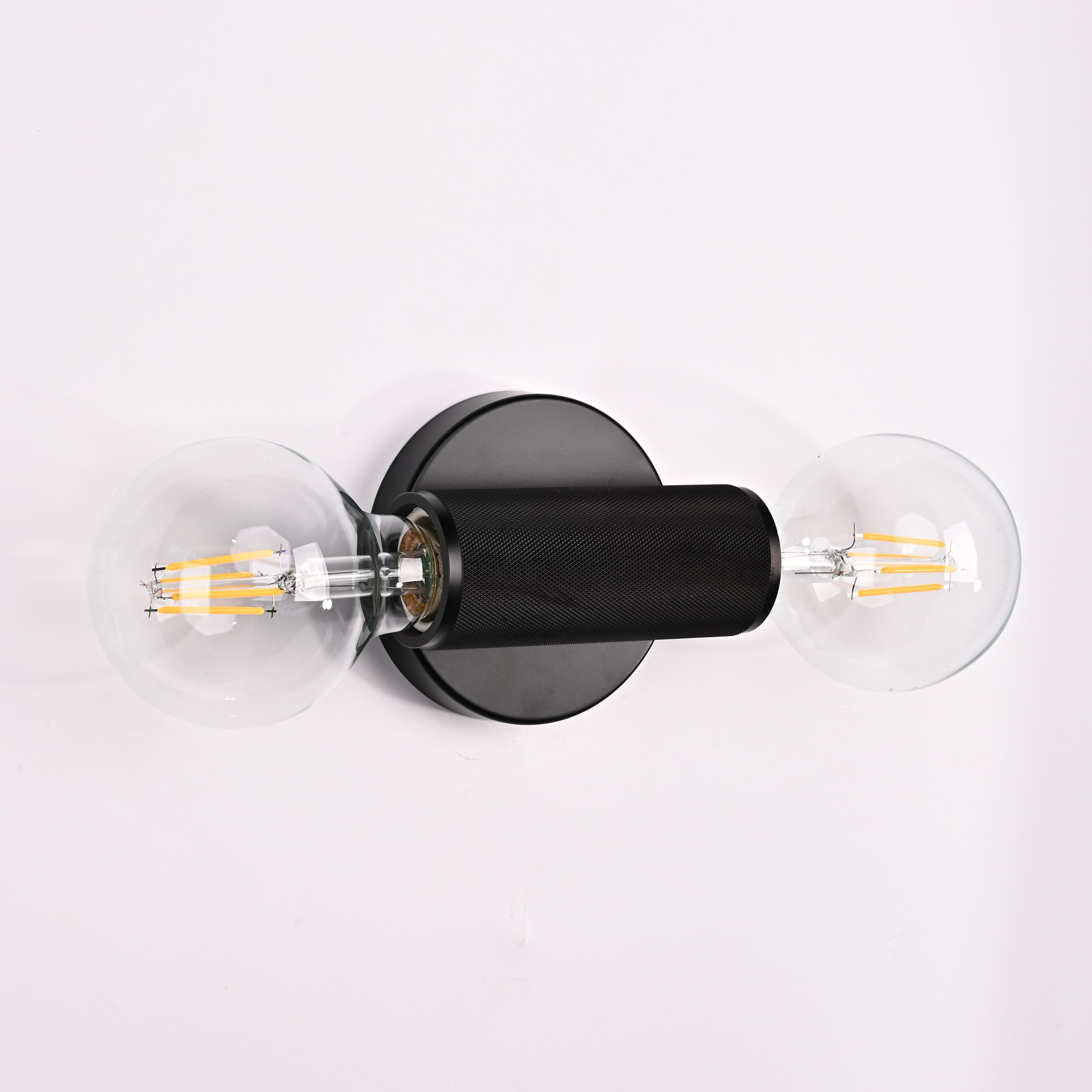 Бра RH Utilitaire Inline Sconce Black 28,5*8*10 см, 2*E27*60W, ImperiumLoft 44.558, Чёрный