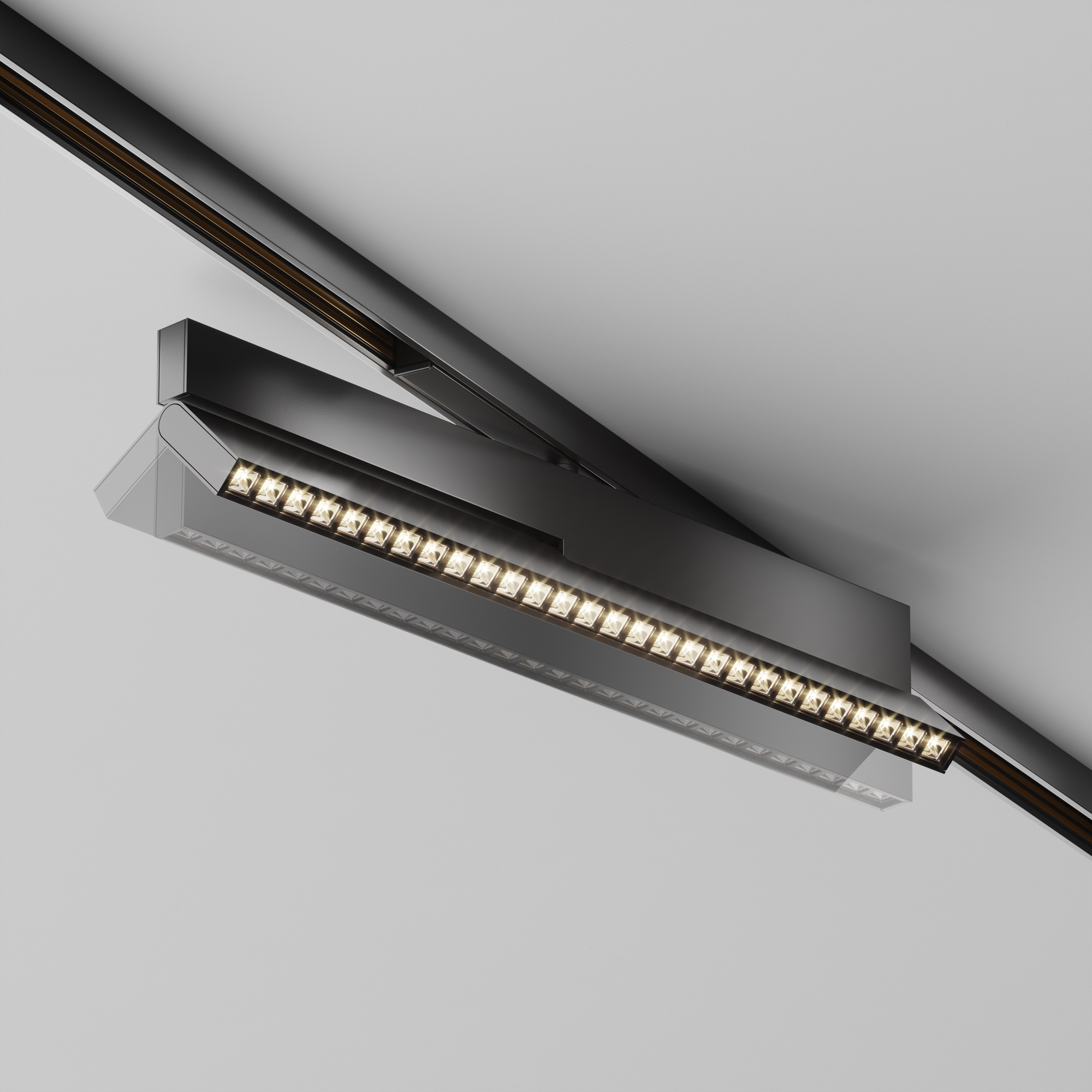 Трековый светильник Points Rot Exility X 4000K 12Вт 40° 28*1*-6 см, *LED*12W, 1360K, Maytoni Technical  TR242-2-12W4K-B, Черный