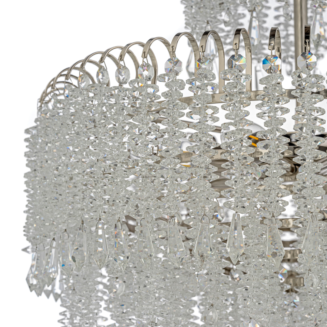 Люстра подвесная *50*45 см, 8*E14*40W, Arti Lampadari Daverio Nickel Daverio E 1.5.50.105 N, никель