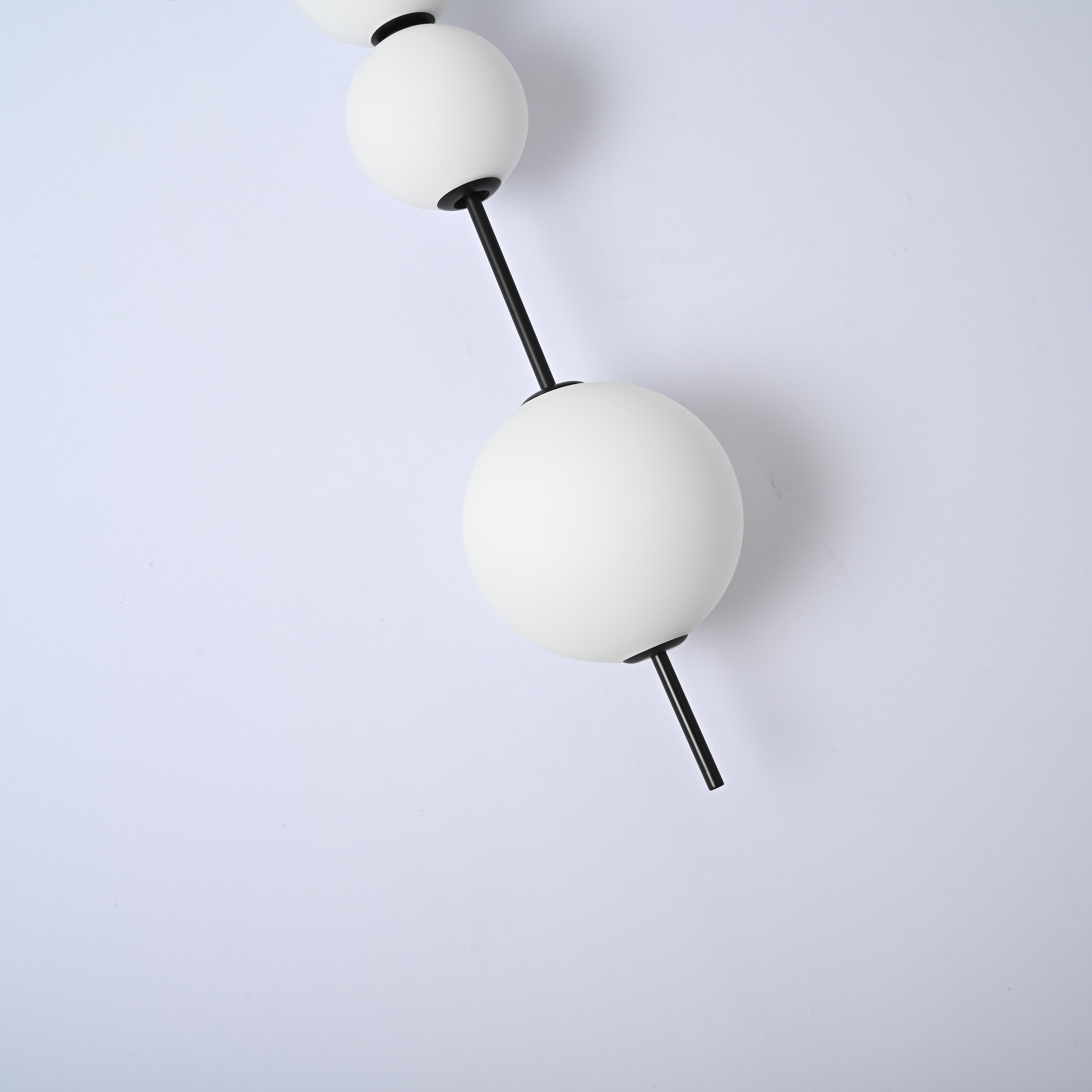 Подвесной светильник White beads Pendant B D40 40*40*160 см, 3*LED*10W, 3000K, ImperiumLoft 40.2133-0, Чёрный