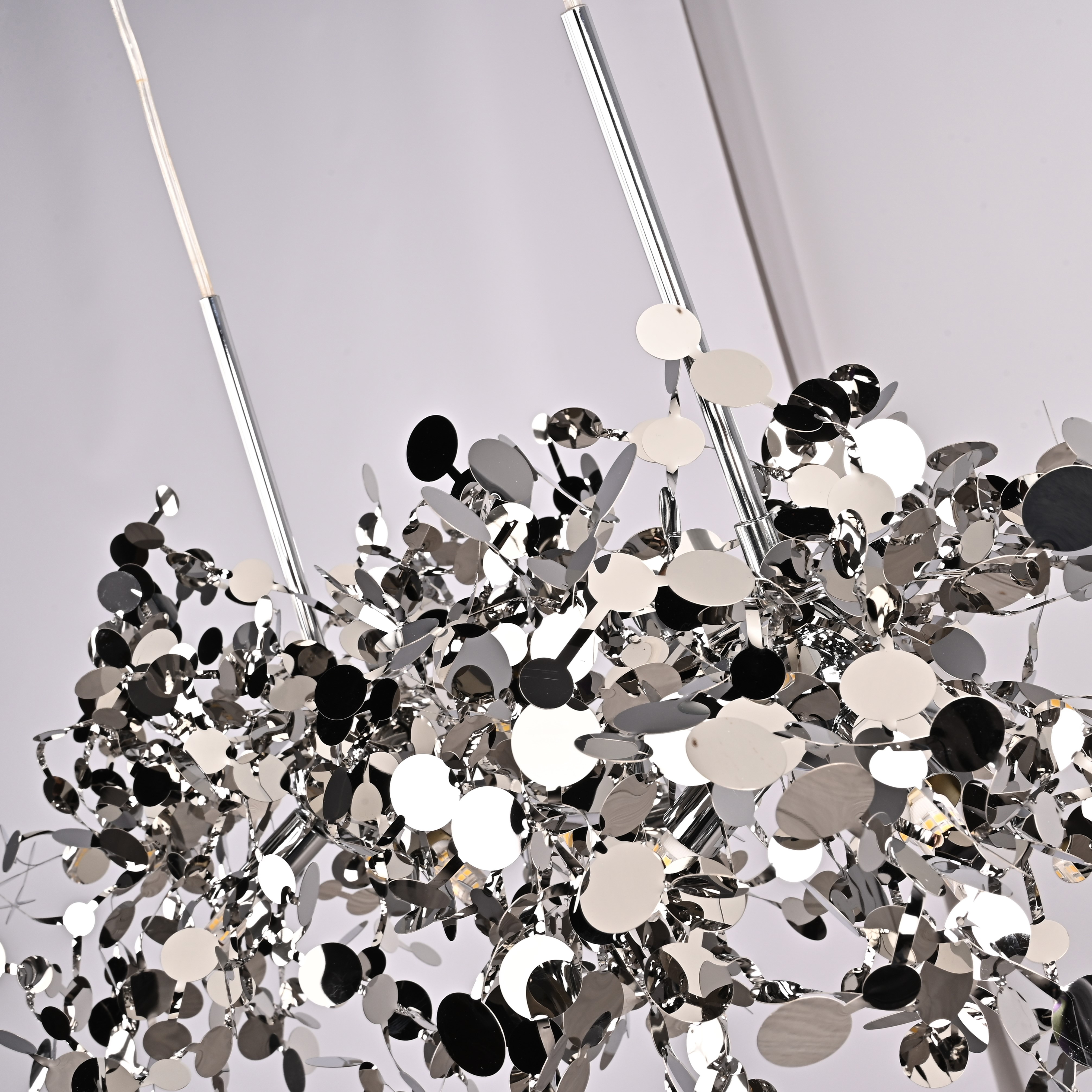 Подвесной светильник Tezani Argent Suspension Linear 80*40*40 см, 6*G9*40W, ImperiumLoft 40.1444, Хром