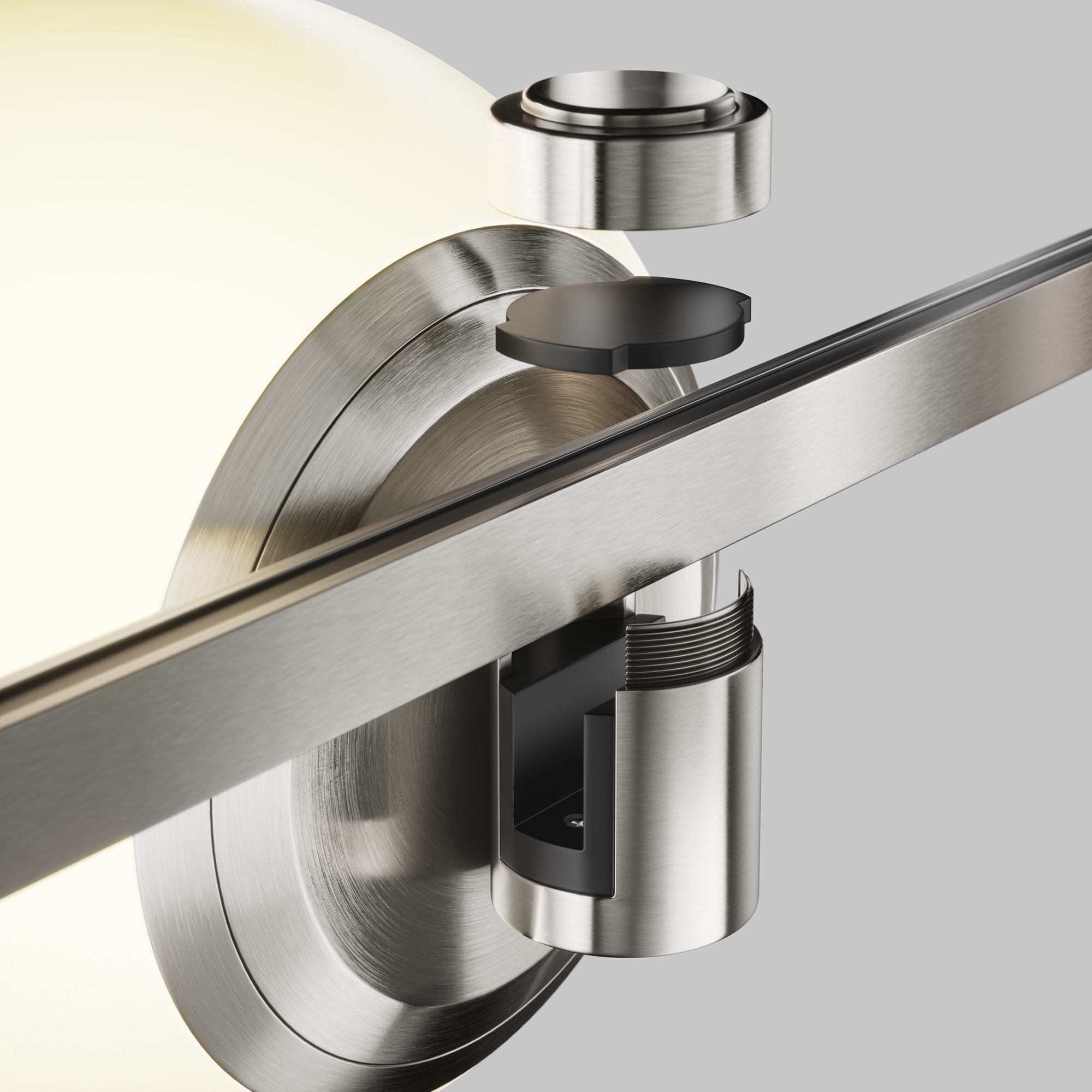 Трековый светильник 16,7*15*-15 см, *LED*8W, 3000K, Maytoni Technical Luna TR229-1-8W3K-PT, Платина