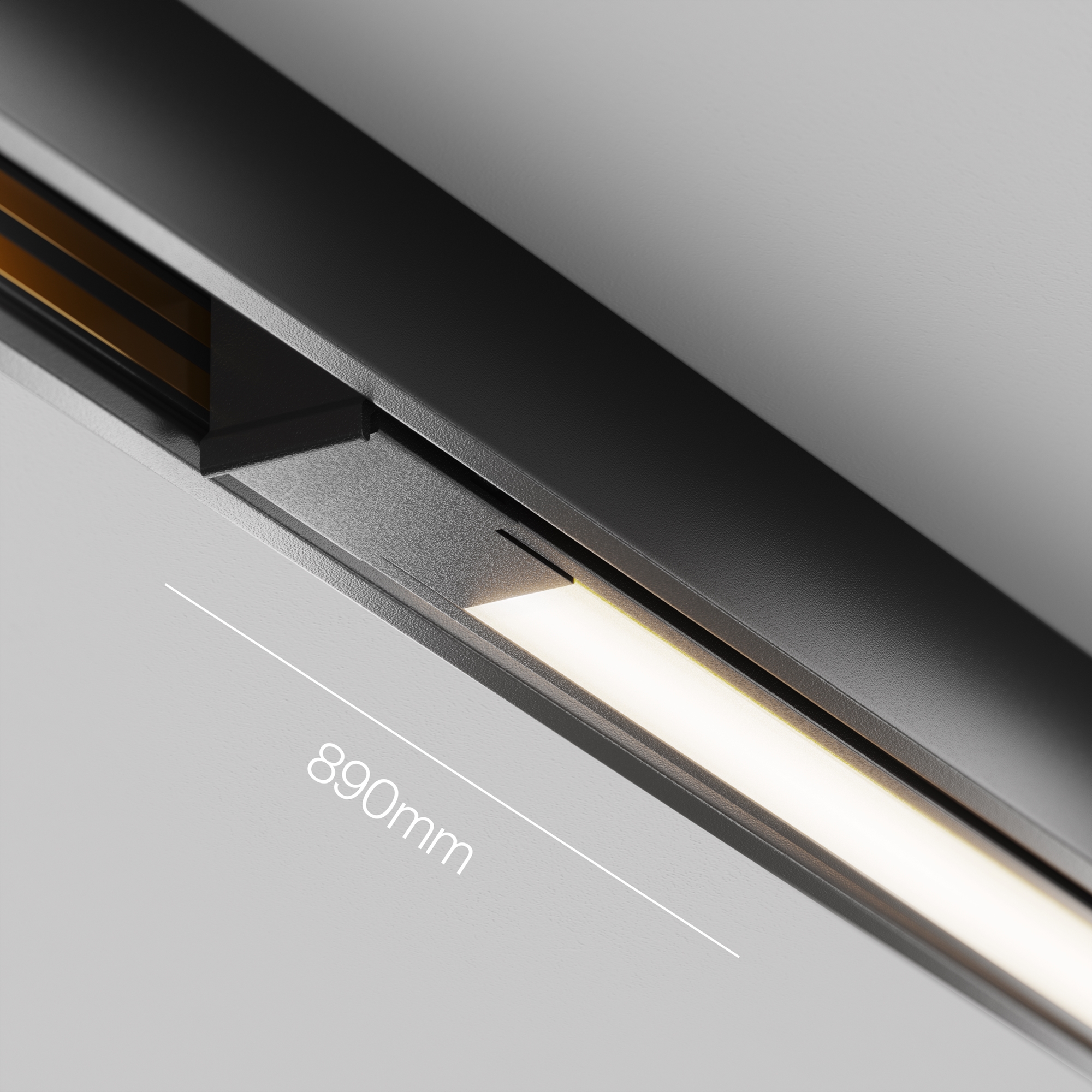 Трековый светильник Basis Exility X 4000K 18Вт 120° 89*1*-1 см, *LED*18W, 940K, Maytoni Technical  TR240-2-18W4K-B, Черный