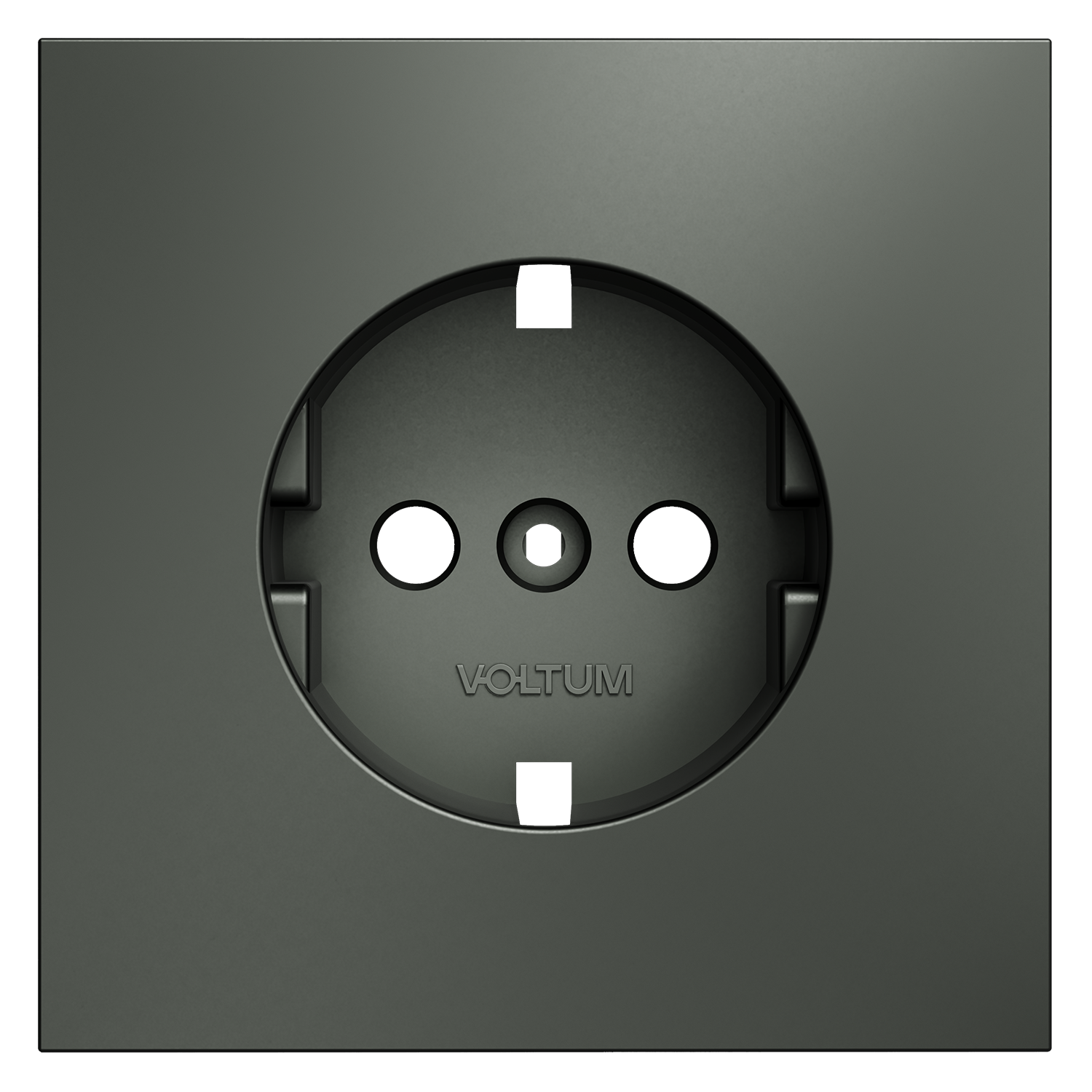 Накладка для розетки с заземлением, титан Voltum S70 VLS000606, Пластик Soft touch
