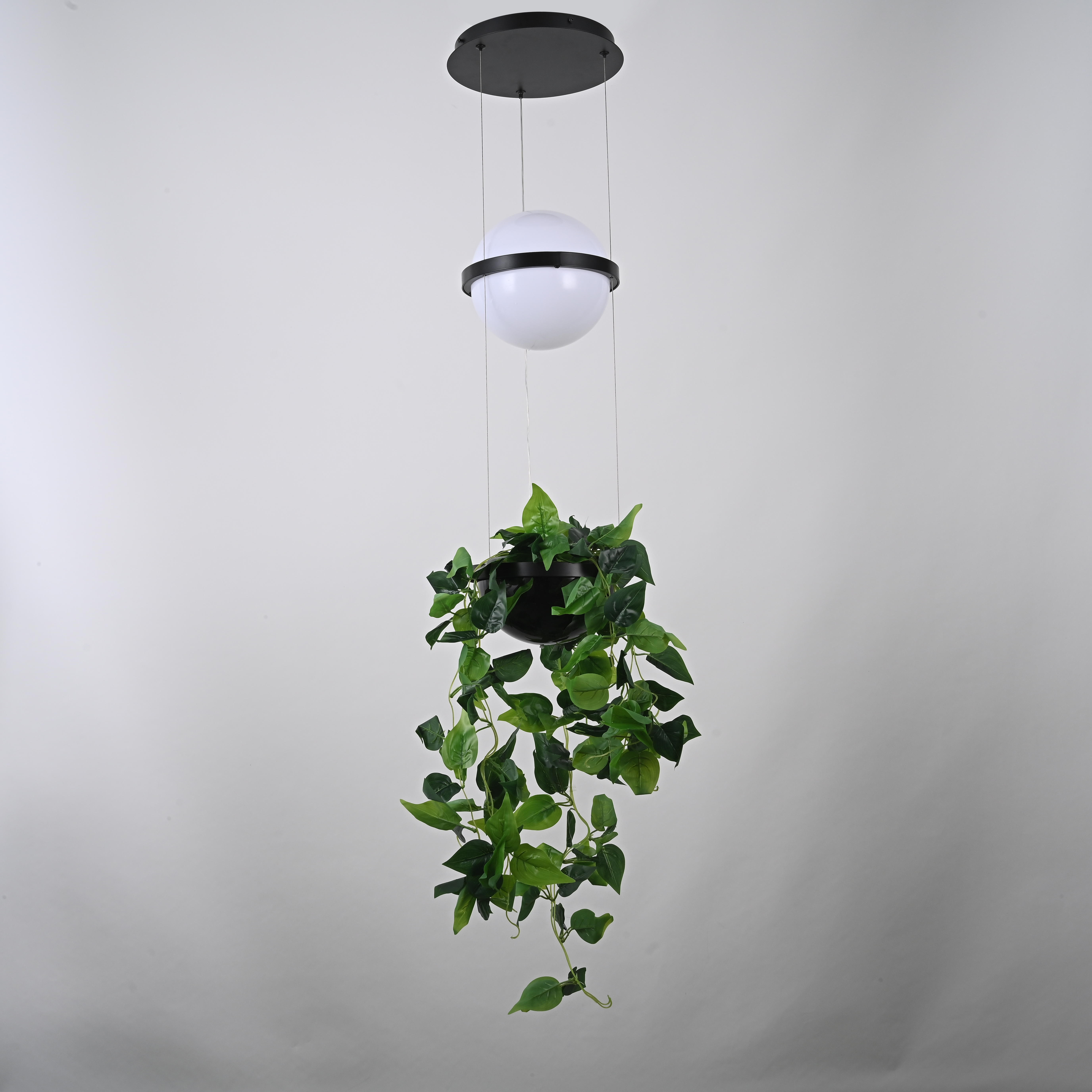 Подвесной светильник PALMA Wall lamp шар + вазон 22*22*250 см, 1*LED*9W, 3000, 4000, 6000K, ImperiumLoft 22.93727, Серый