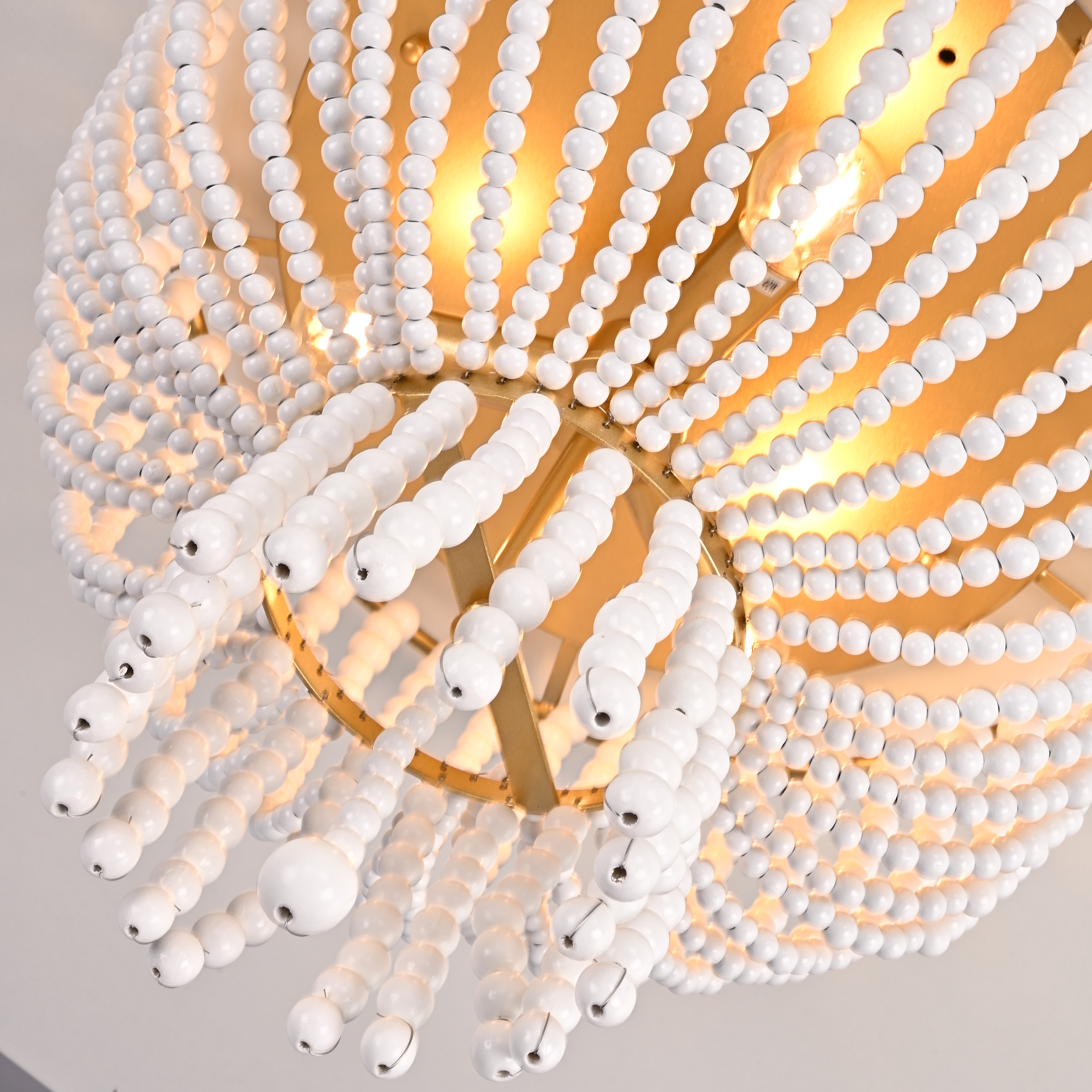 Потолочная люстра JACQUELINE CLEAR FLUSH-MOUNT brass 52*14*14 см, 3*E14*40W, ImperiumLoft 40.1899, Латунь
