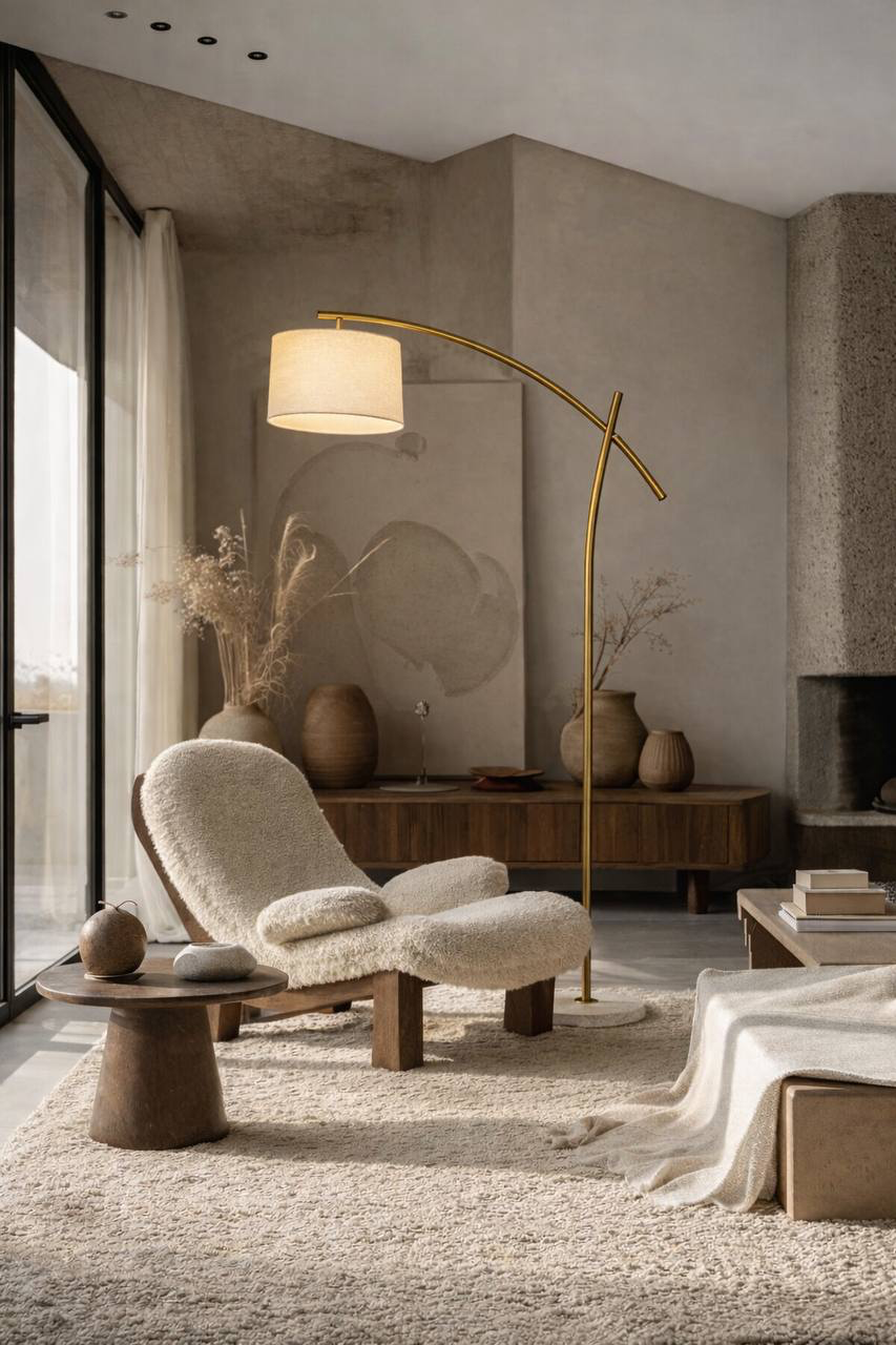 Торшер **-160 см, 1*Е27*60W, Modemodern  MD.6616.01FL, Латунь