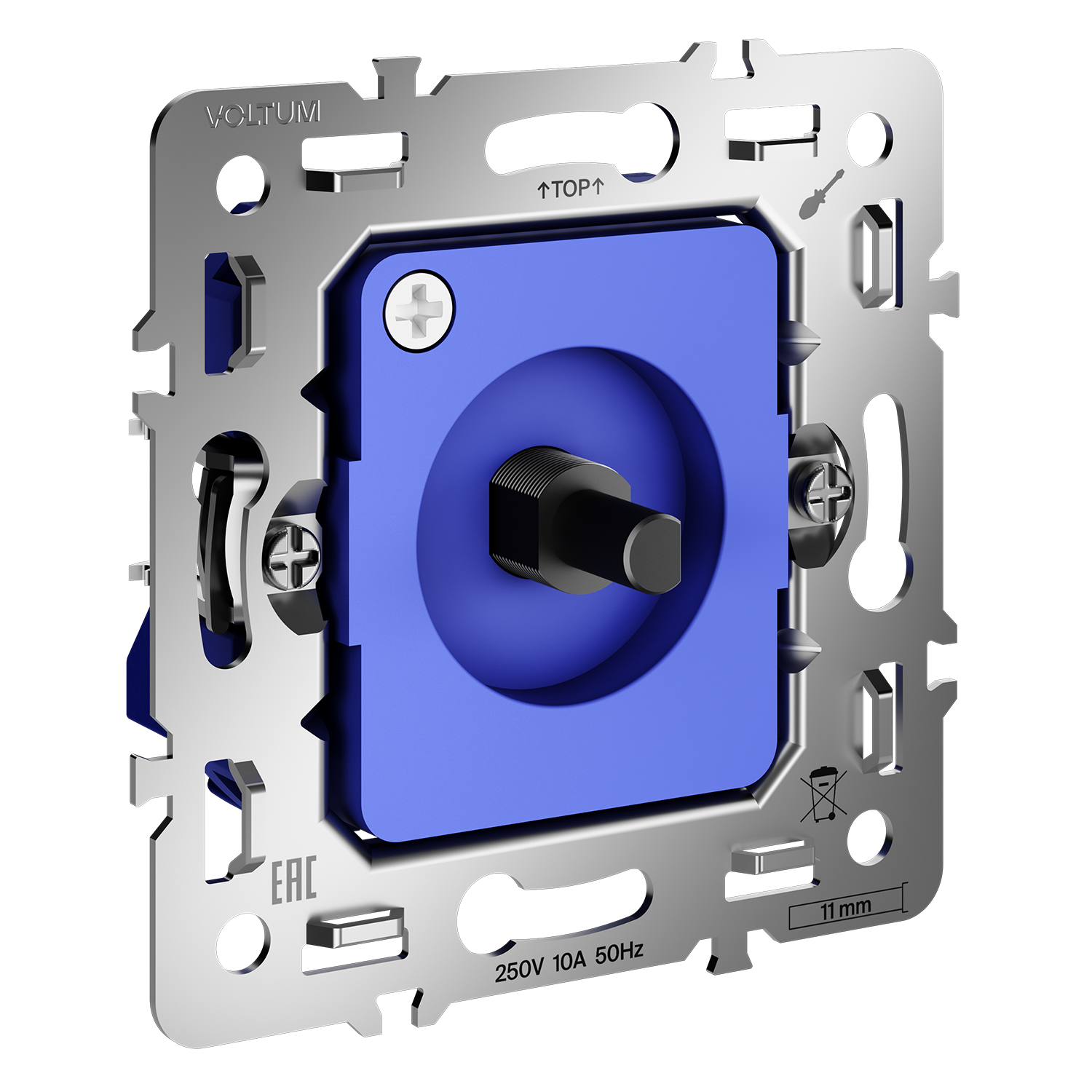 Механизм светорегулятора поворотно-нажимного 600 Вт, S70 Voltum S70 VLS0703M, Металл