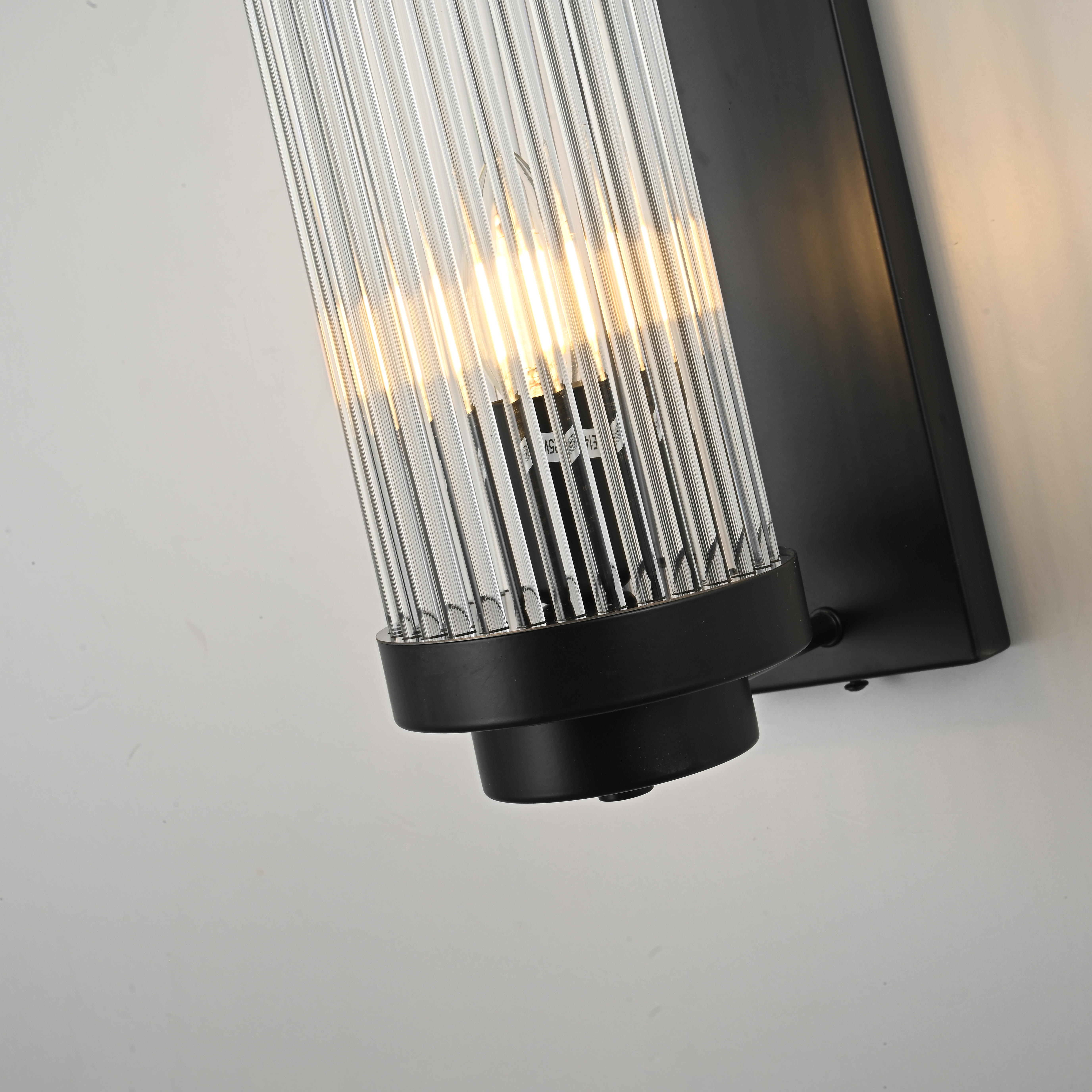Бра Kiosk Black 60 12*12*60 см, 2*E14*40W, ImperiumLoft 44.683-0, Чёрный