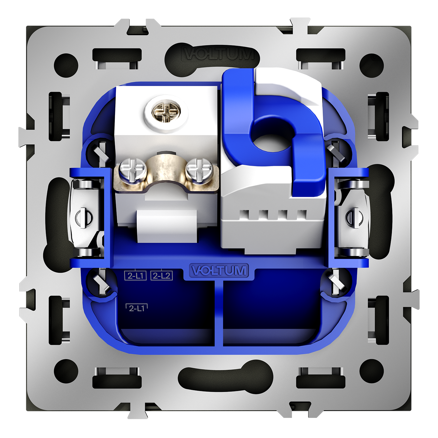 Розетка телевизионная встраиваемая TV+RJ45 кат. 6, сталь Voltum S70 VLS060705, Пластик Soft touch