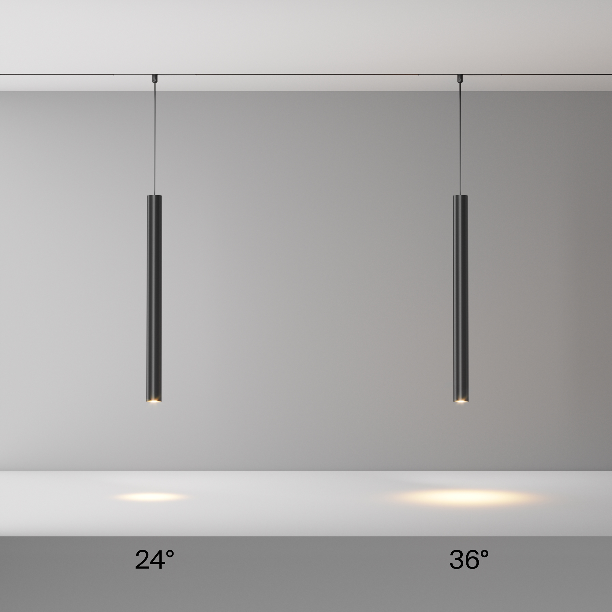 Трековый светильник Focus Led Exility X 3000K 7Вт 36° 16*1*-40 см, *LED*7W, 640K, Maytoni Technical  TR245-7W3K-B, Черный