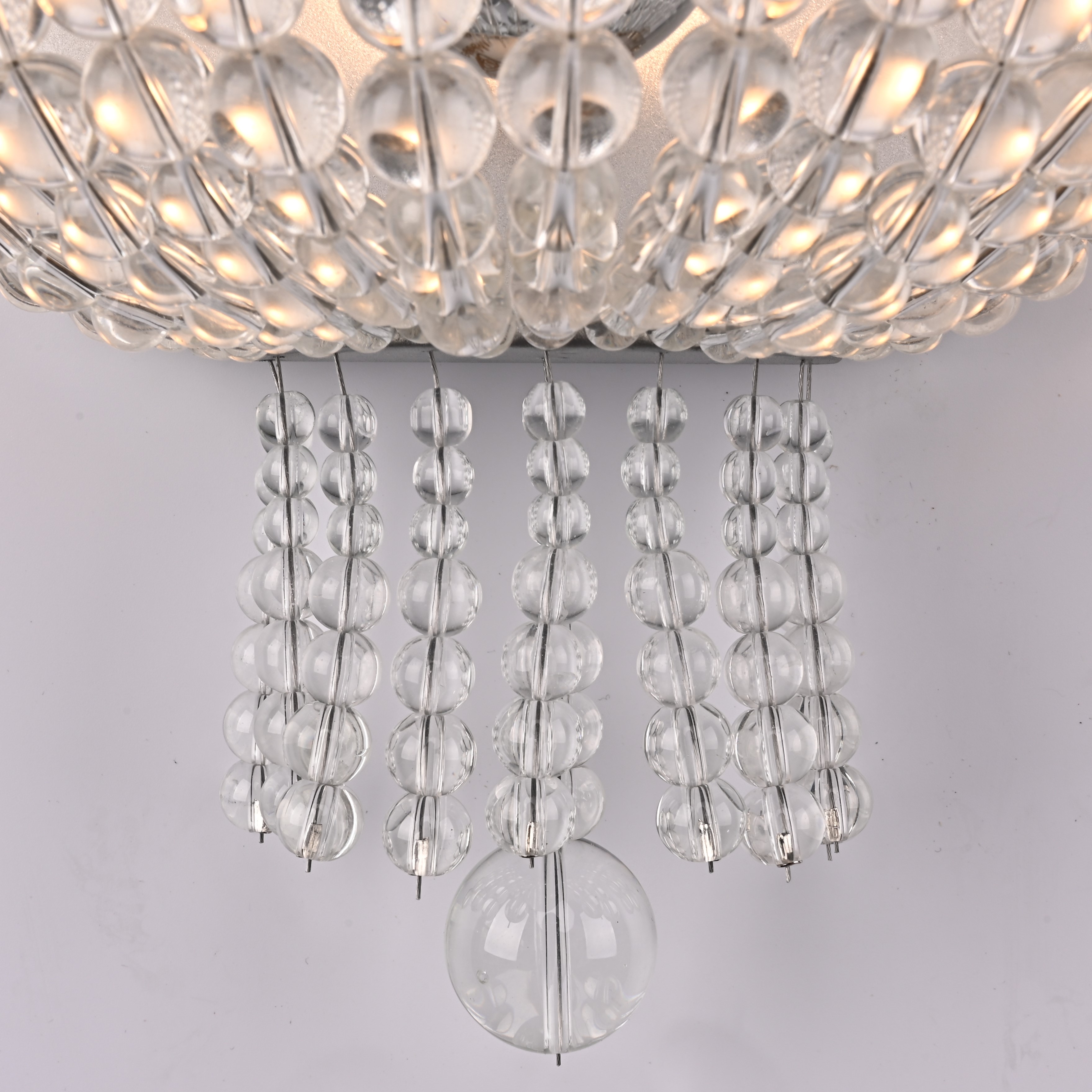 Бра Jacqueline Sconce White 25*25*26 см, 1*E14*40W, ImperiumLoft 44.444, Серебристый, Латунь