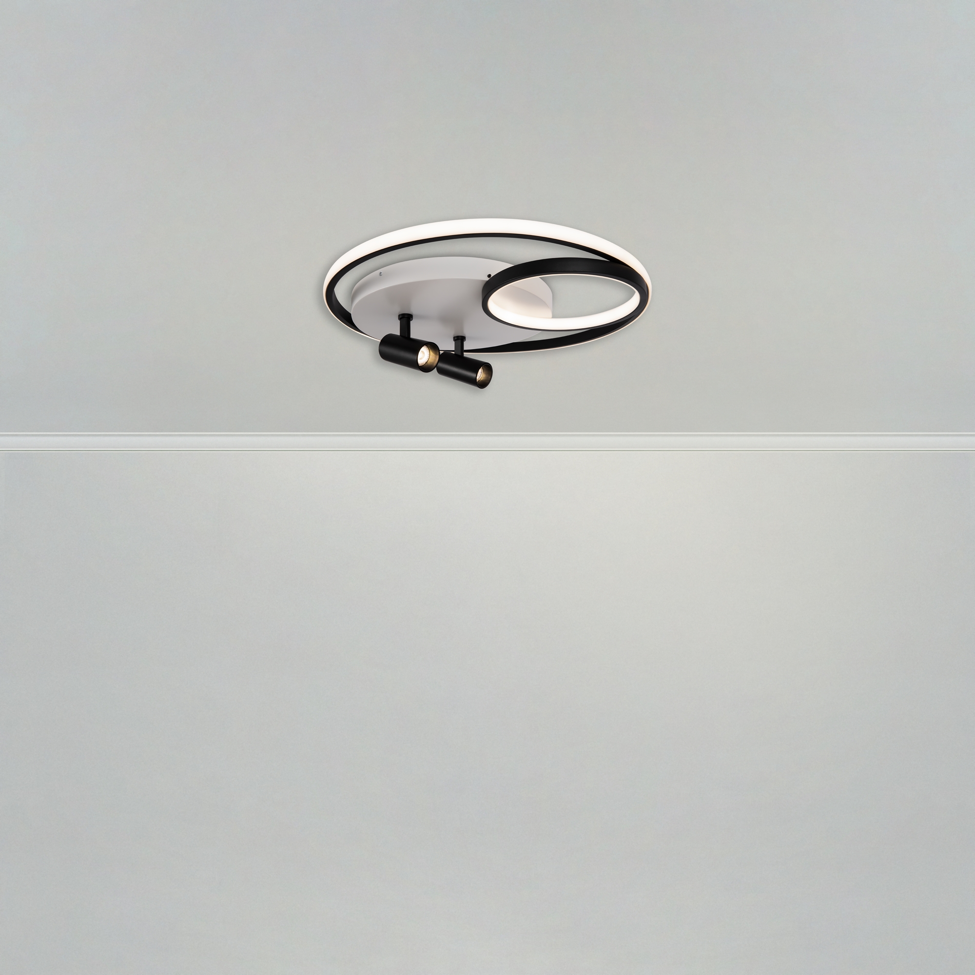 Светильник *48*-13 см, *LED*77W, 3000-7000K, Freya Прожекторы/Spotlights FR6083CL-L90WB, Бело-черный