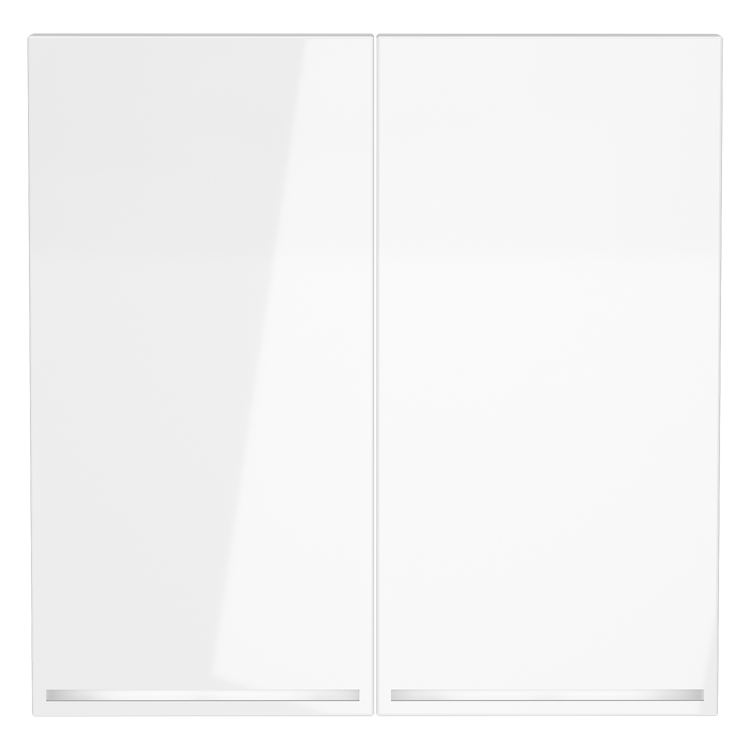 Клавиши для выключателя/переключателя двухклавишного с подсветкой, белый глянцевый Voltum S70 VLS000401, Пластик глянцевая