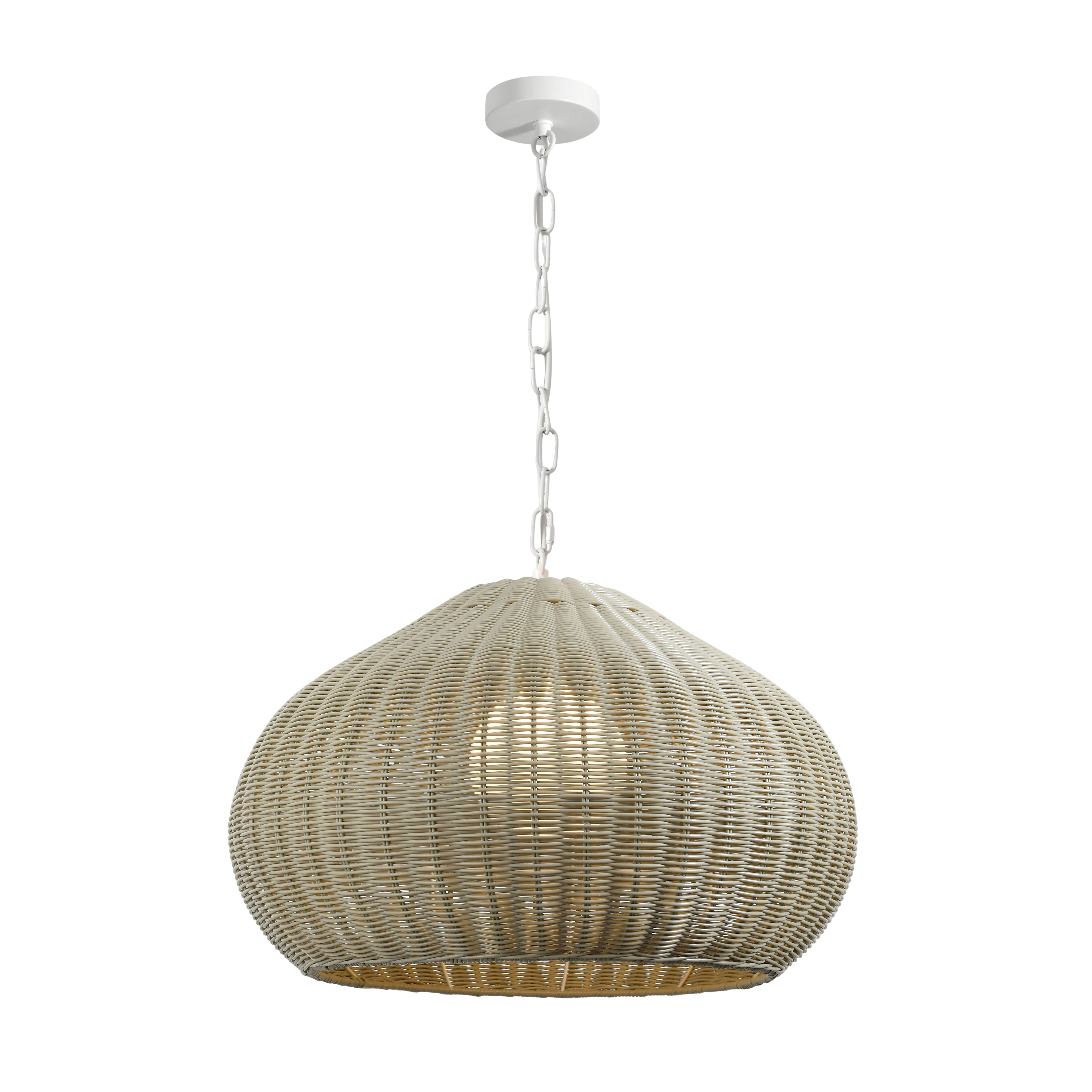 Подвес *60*40-188 см, 1*E27*40W, Favourite Wicker 4886-1P, белый