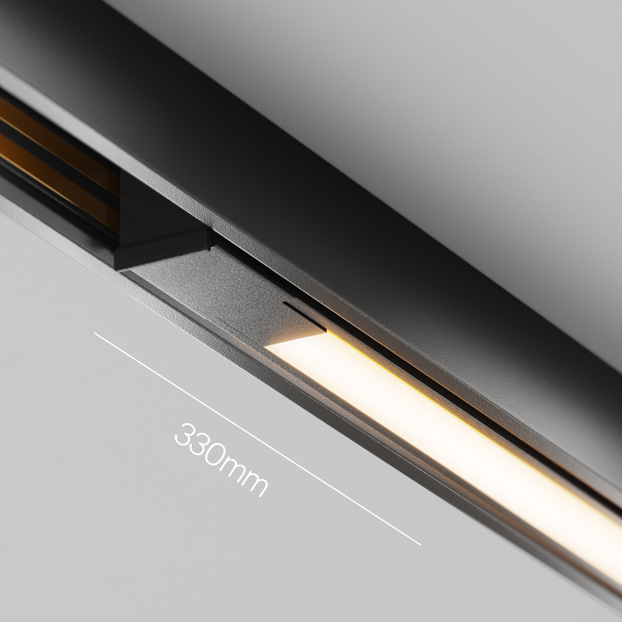 Трековый светильник Basis Exility X 3000K 6Вт 120° 33*1*-1 см, *LED*6W, 300K, Maytoni Technical  TR240-2-6W3K-B, Черный