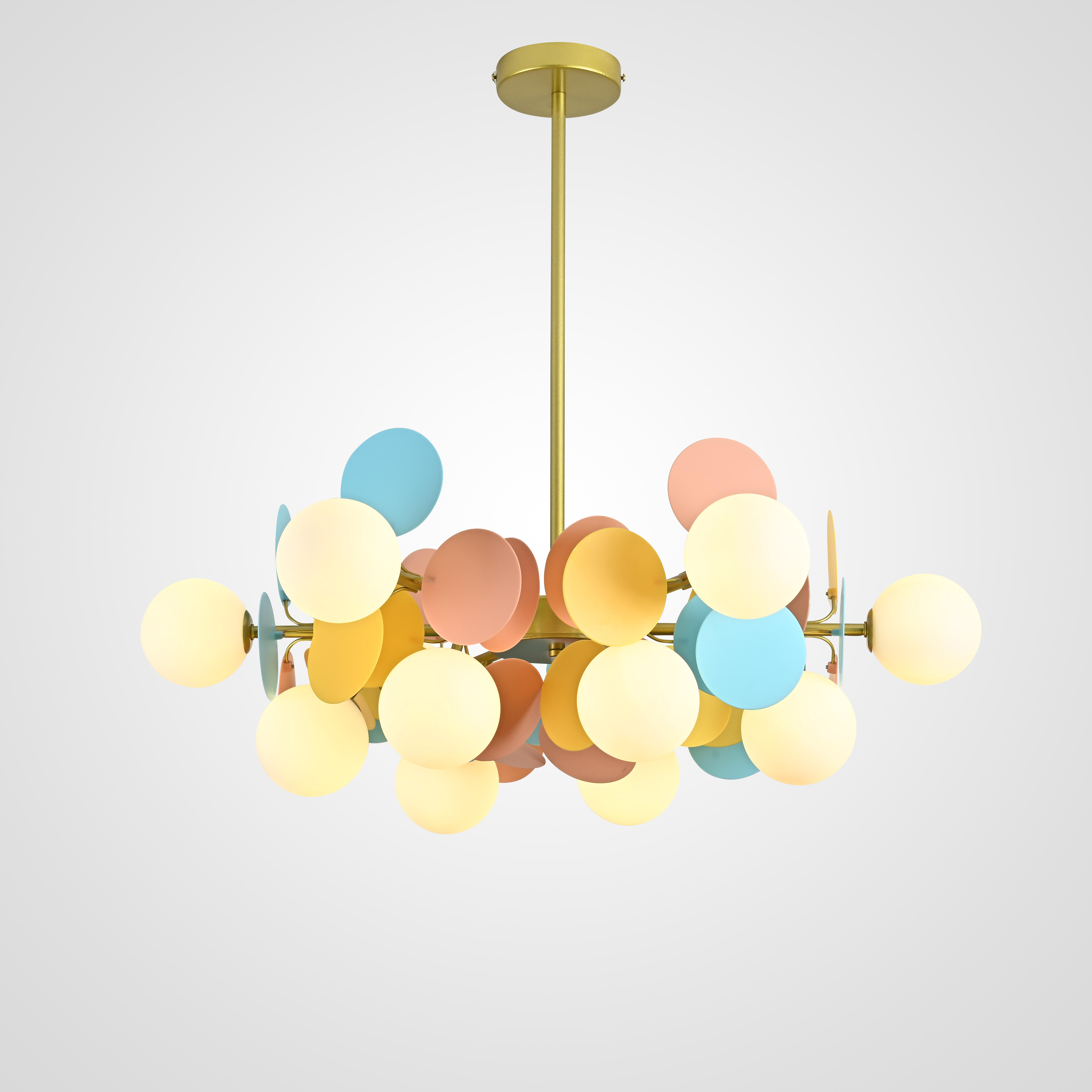 Люстра на штанге Light of MATISSE D75 75*75* см, 12*G9*20W, ImperiumLoft MATISSE-SELF01, Разноцветный