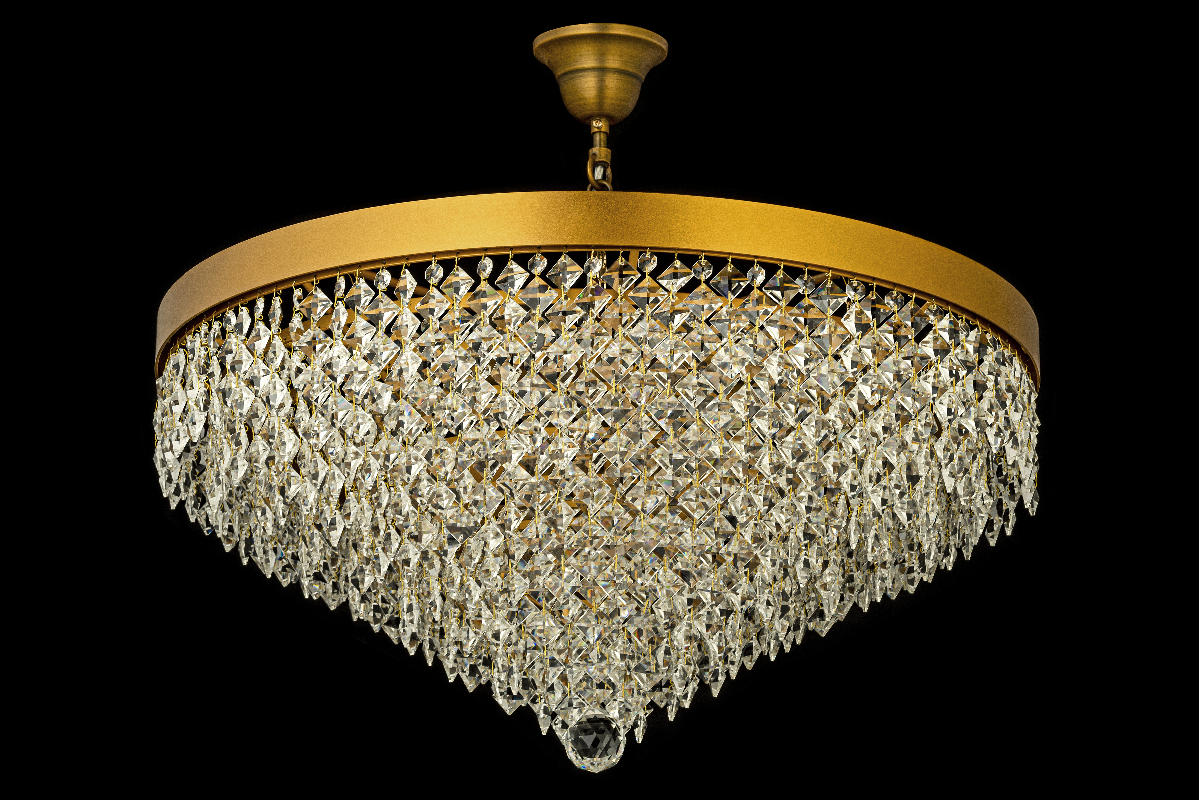 Люстра потолочная *60*30 см, 10*E14*40W, Arti Lampadari Avio Avio E 1.5.60.100 AG, Антик-Золото