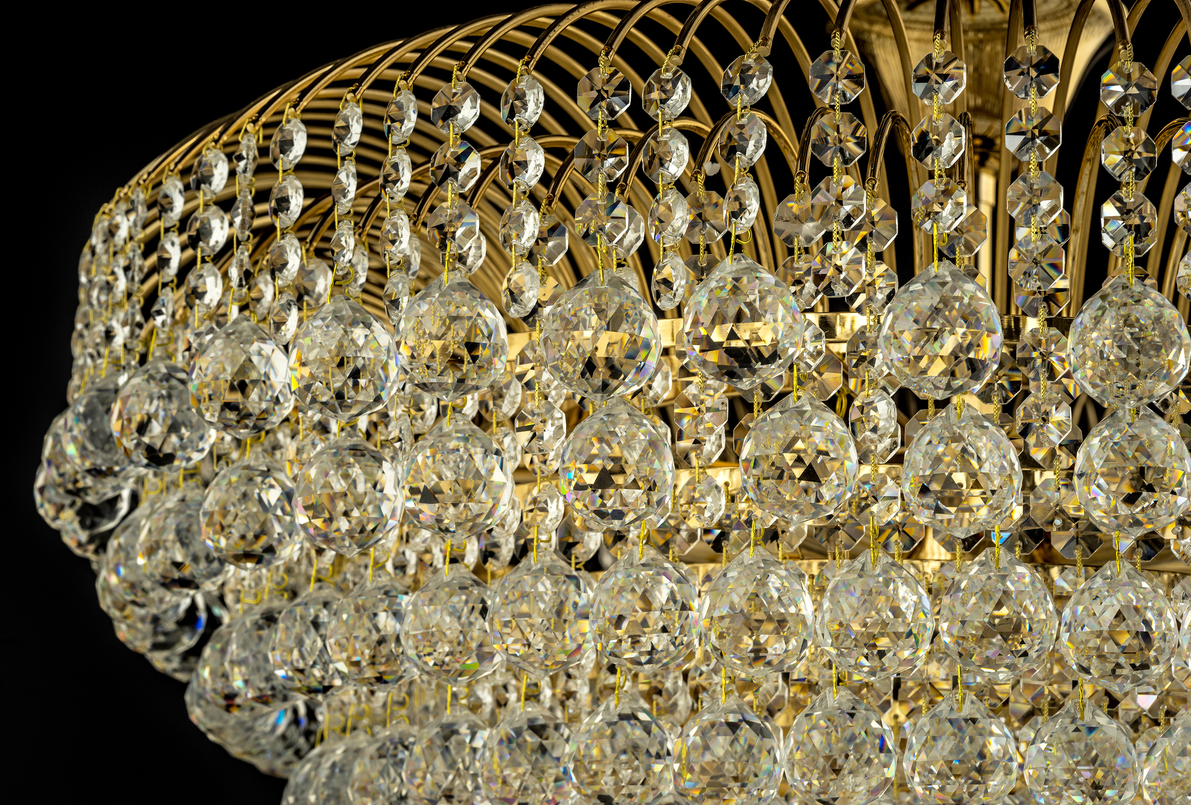 Люстра потолочная *60*33 см, 10*E14*40W, Arti Lampadari Empoli Gold Empoli E 1.2.60.100 G, золотой