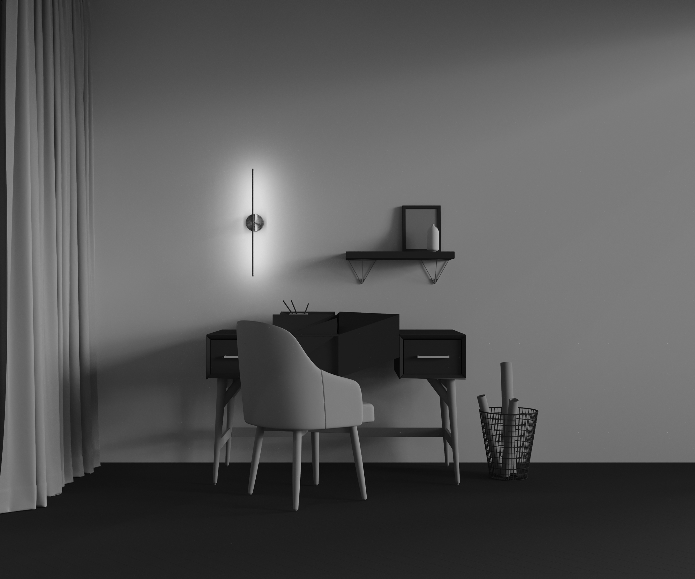 Бра 8*10,5*-60 см, *LED*6W, 2700K, Maytoni Elegant C084WL-L7BS2.7K-1, Латунь