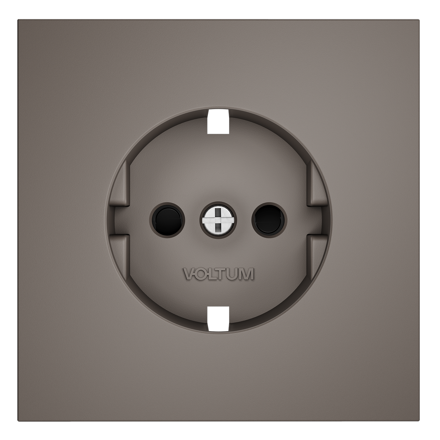 Накладка для розетки с заземлением и защитными шторками, S70, капучино Voltum VLS000714