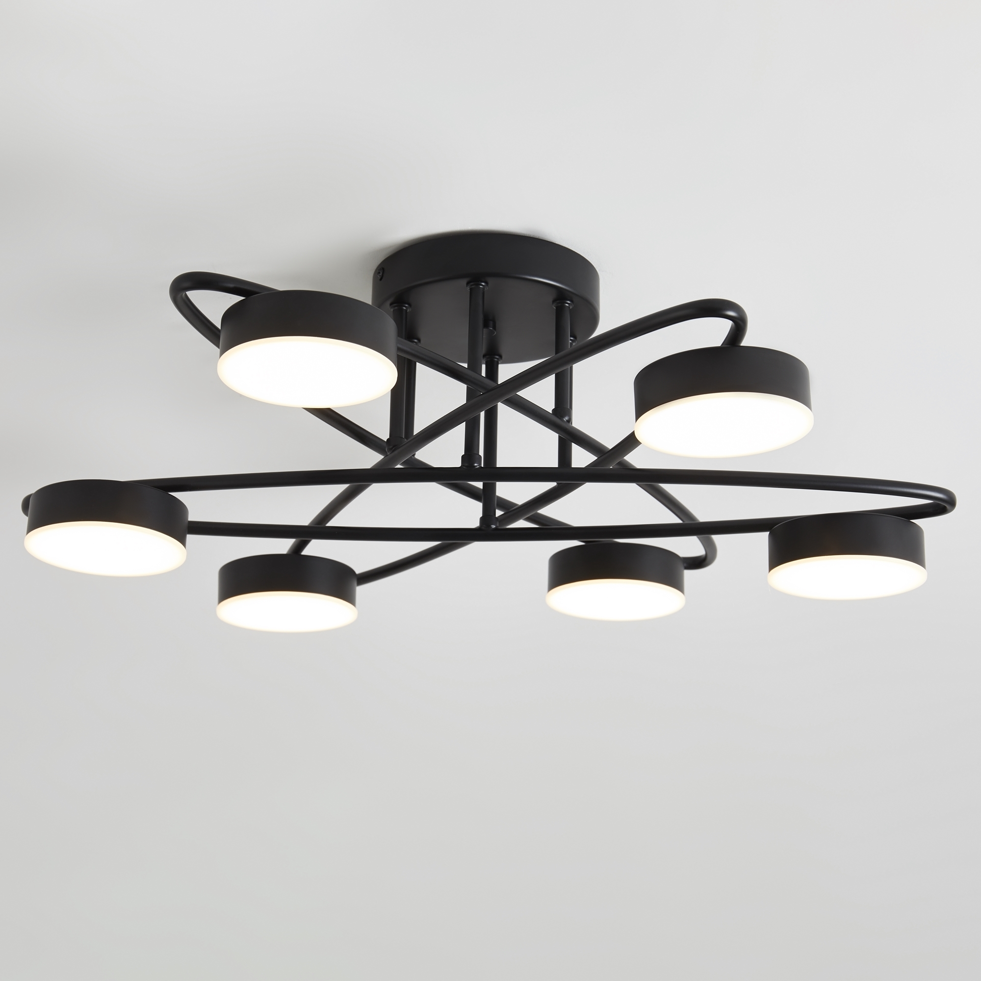 Люстра 60*60*-19 см, *LED*36W, 3000K, Freya  FR6155CL-L36B, Черный