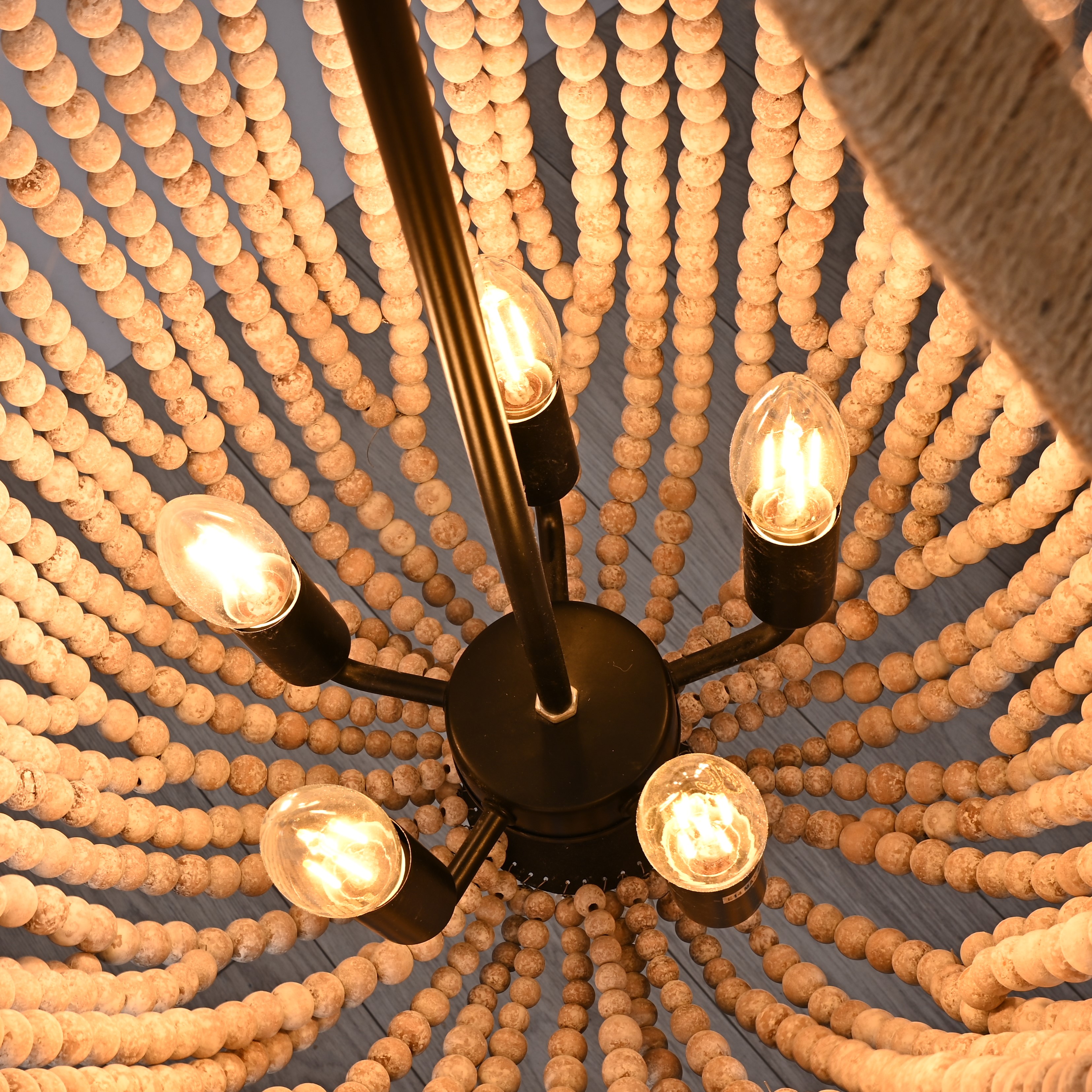 Подвесная люстра Adelin Chandeliers 57*57*90 см, 5*E14*40W, ImperiumLoft 40.3181-2, Бежевый