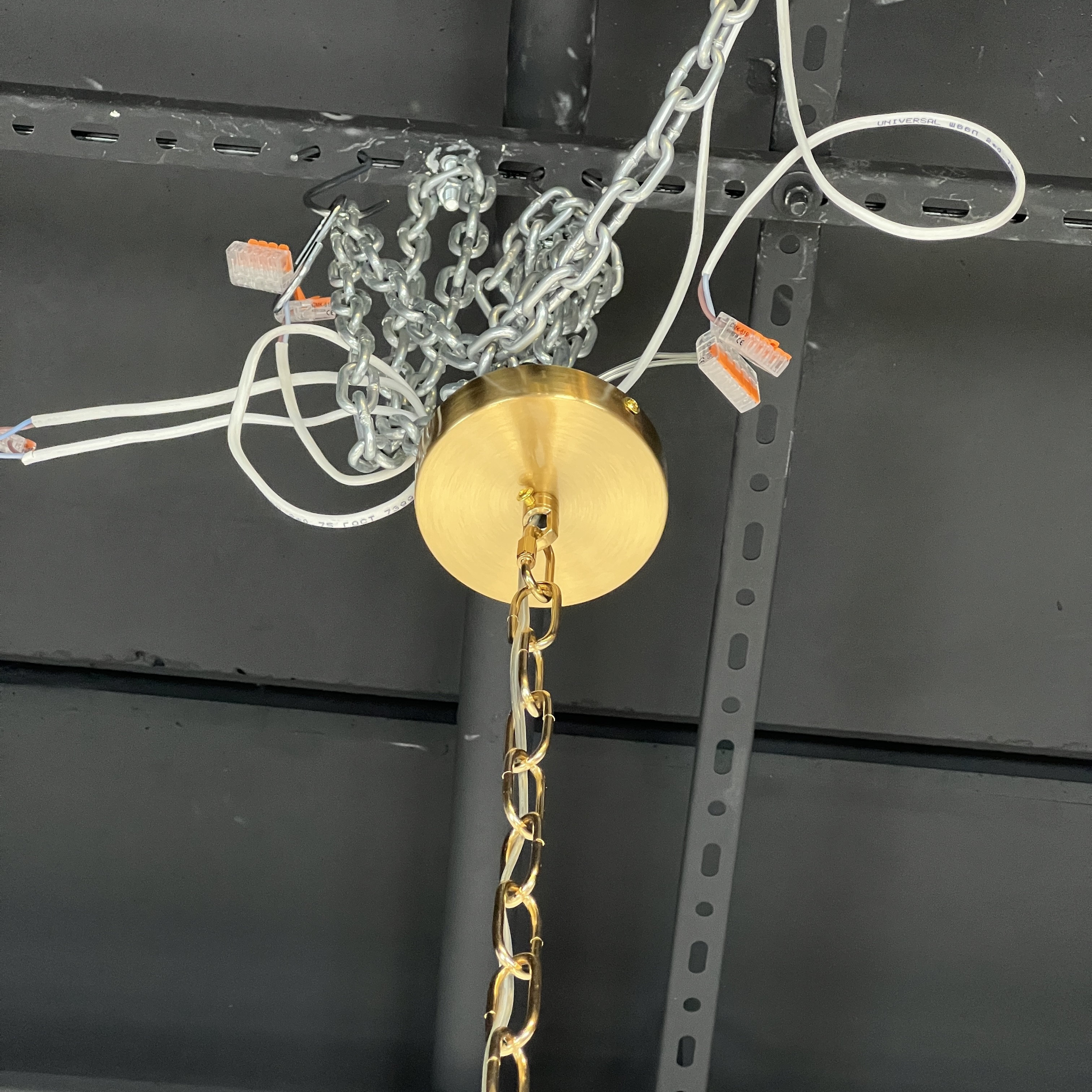 Люстра Marble square Chandelier 78*78*46 см, 6*E27*60W, ImperiumLoft 40.1233, Латунь
