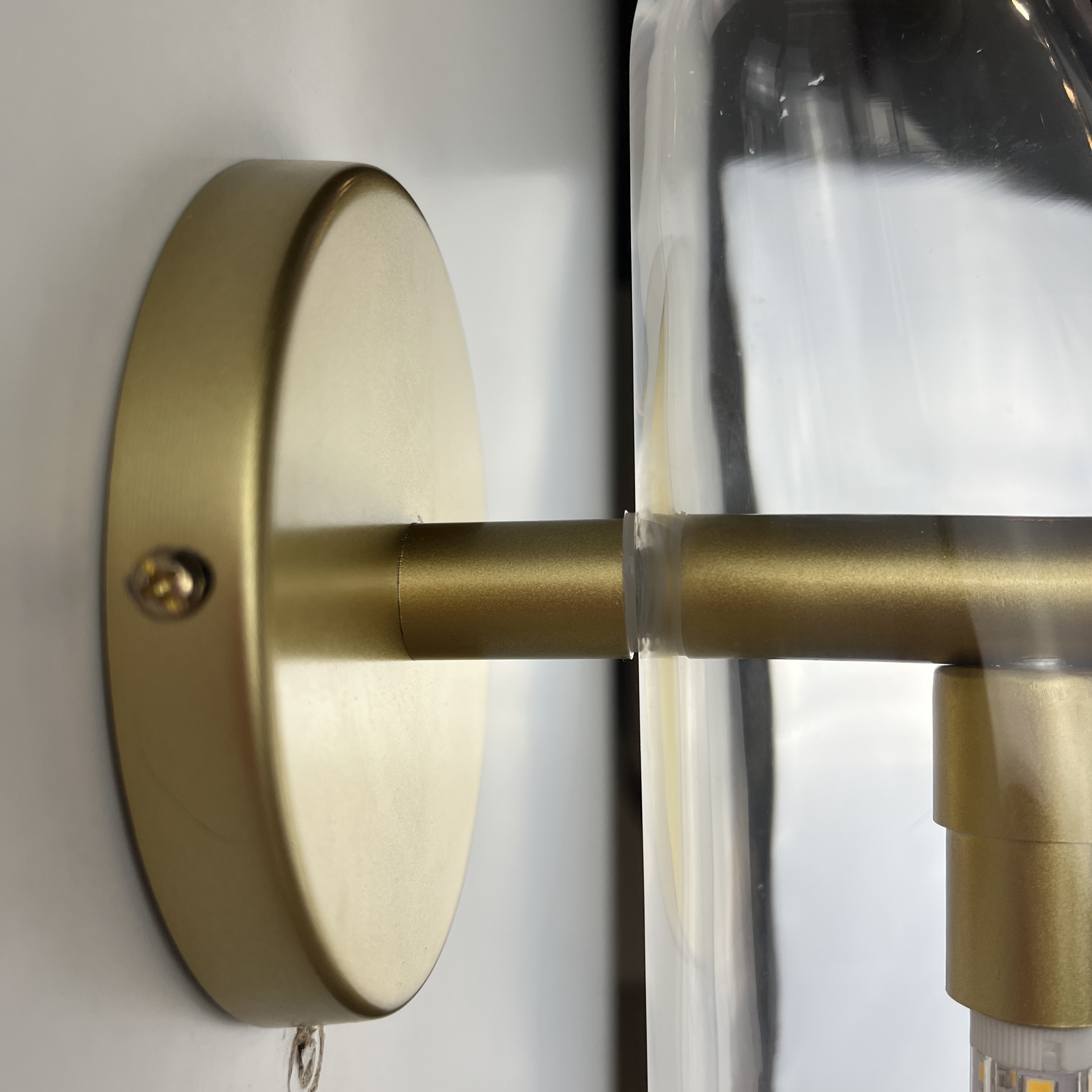Бра Доми Sconce Transparent 22*19*19 см, 1*G9*40W, ImperiumLoft 44.1075-0, Золотистый