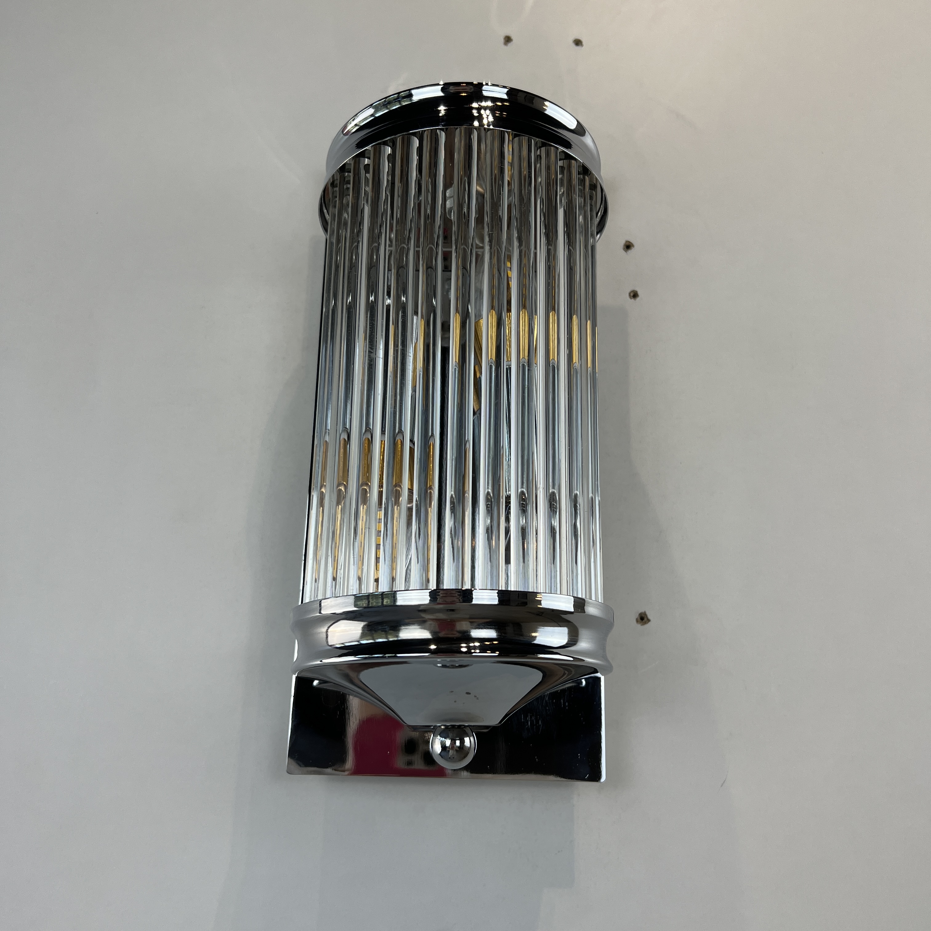 Бра Eichholtz Wall Lamp Glorious M 13*13*30 см, 1*E14*40W, ImperiumLoft 44.404, Хром